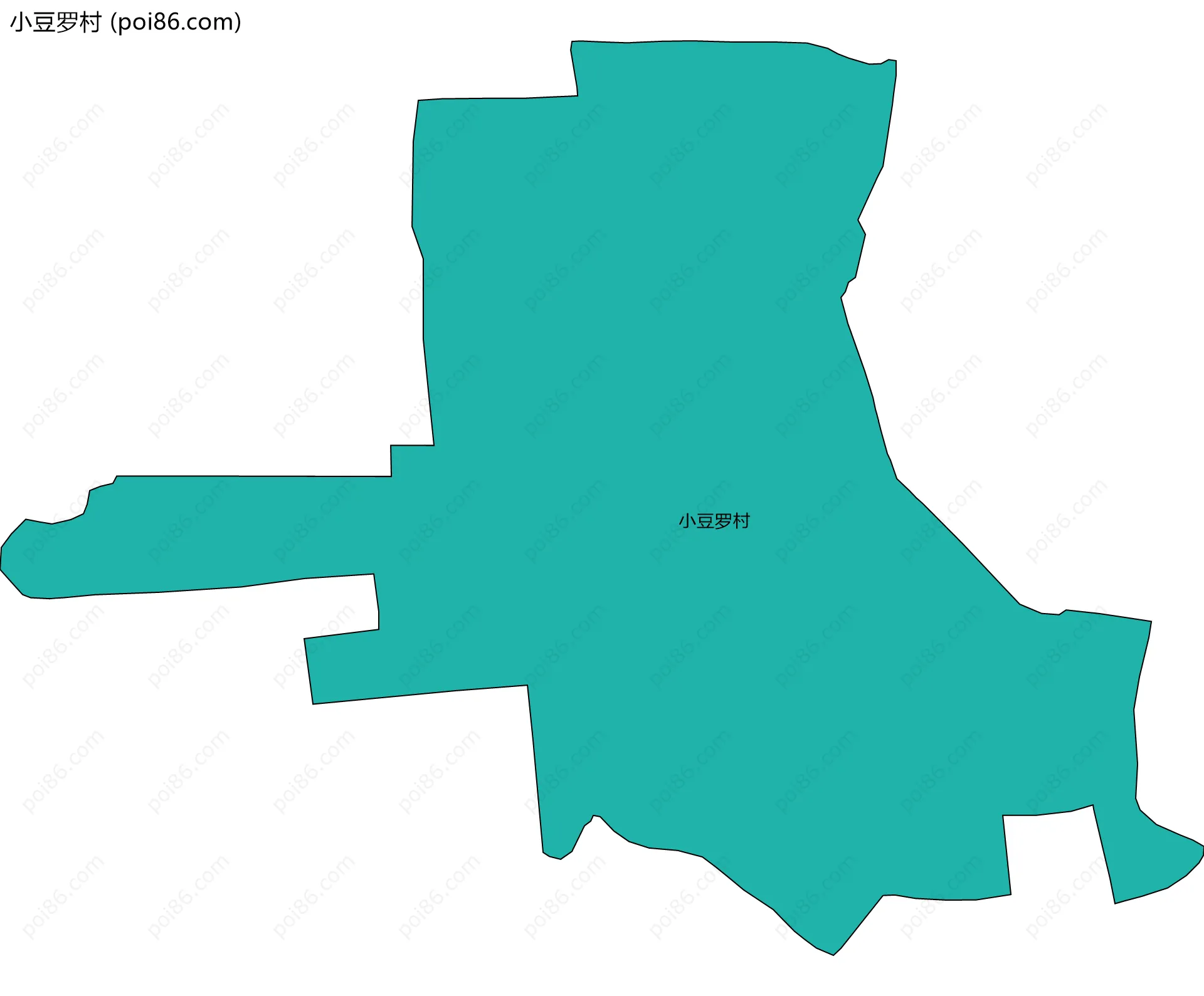 小豆罗村边界地图