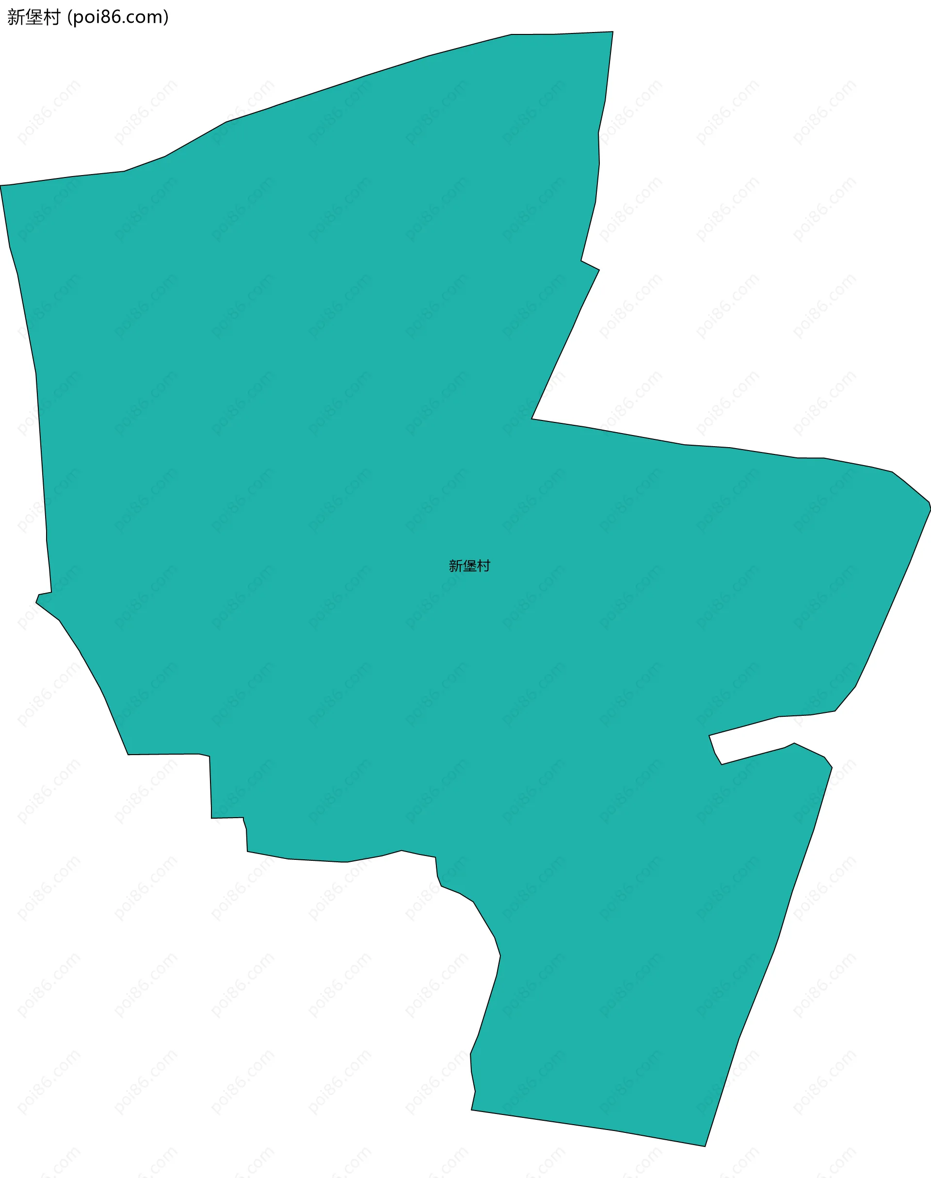 新堡村边界地图