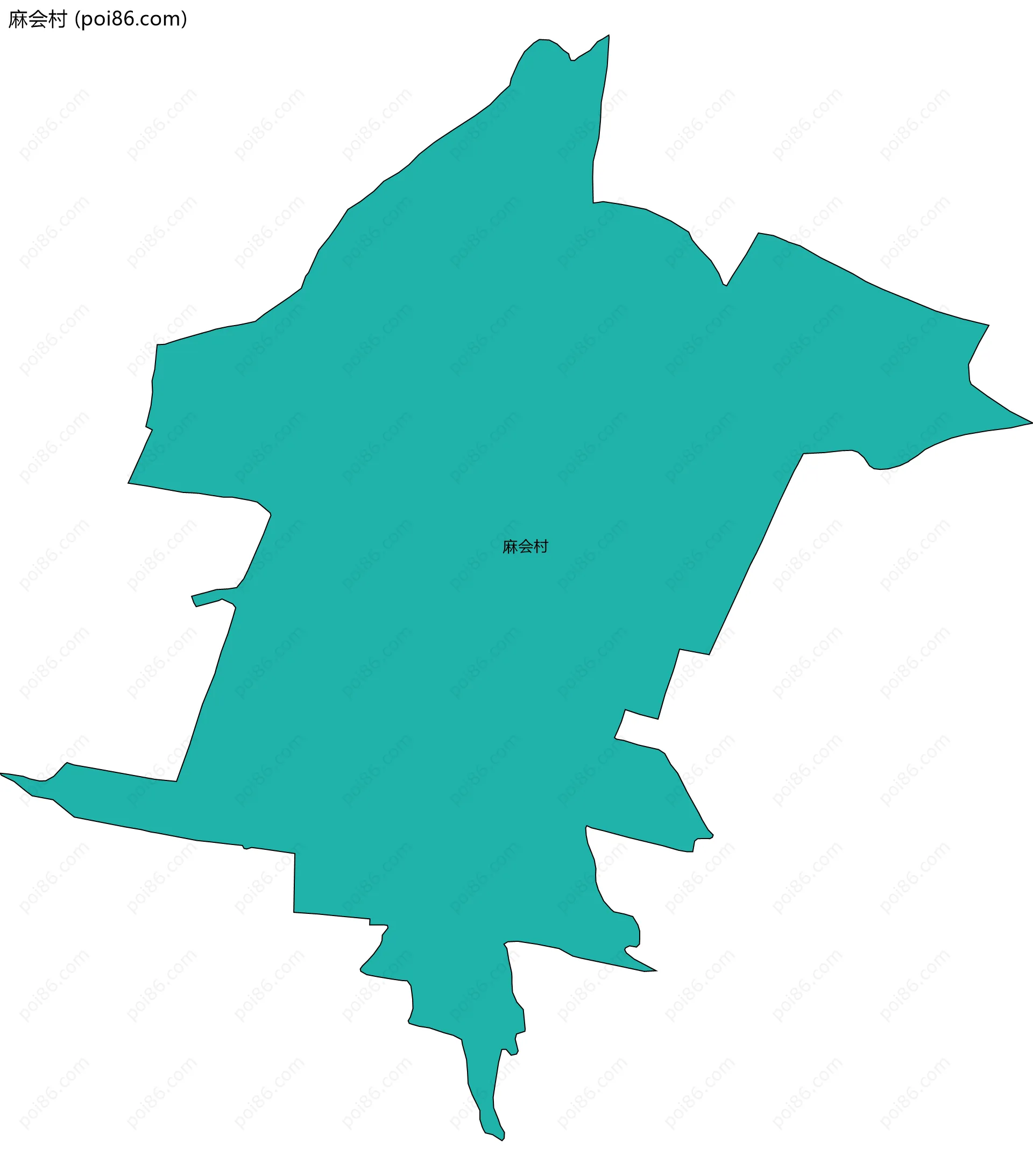 麻会村边界地图