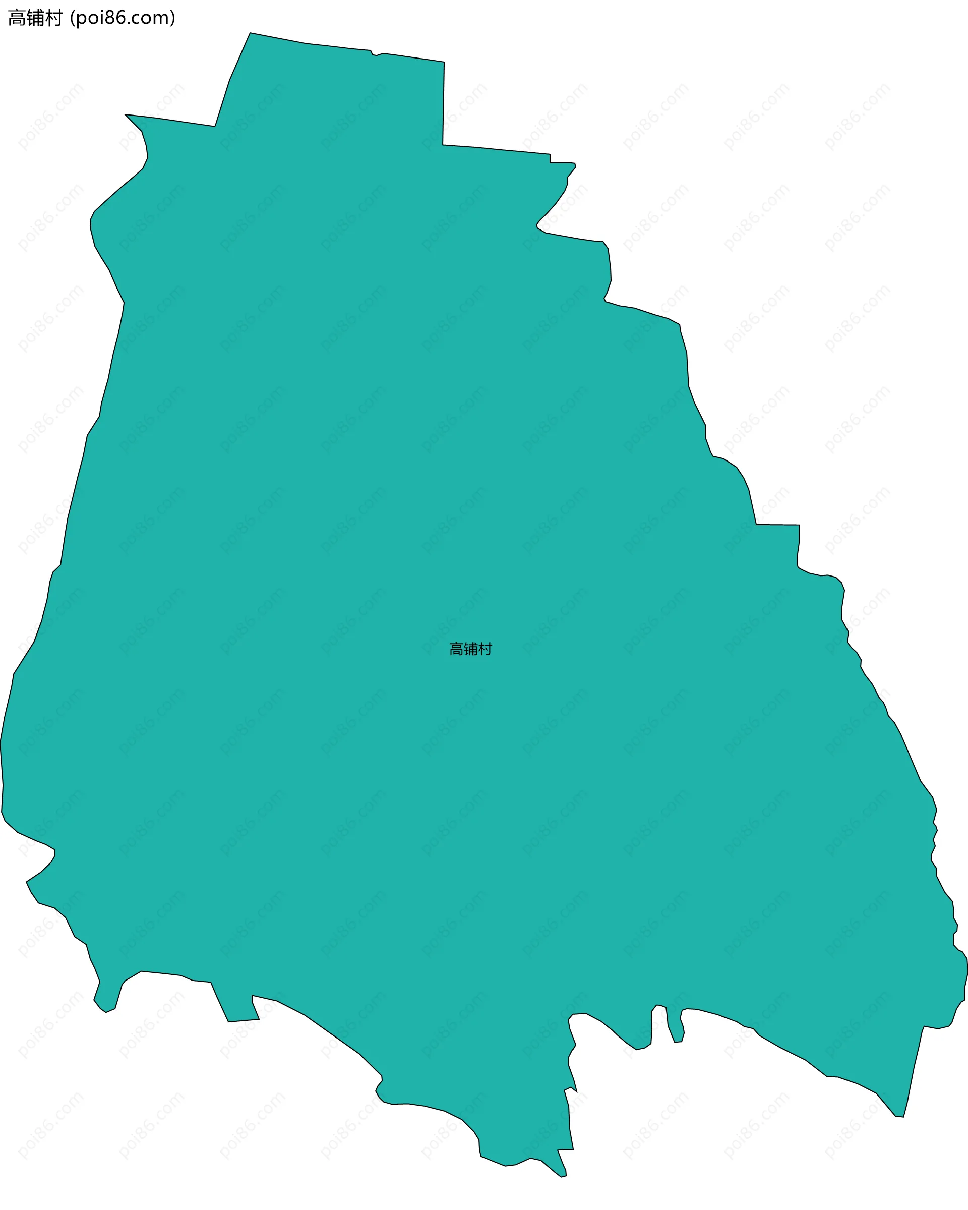 高铺村边界地图