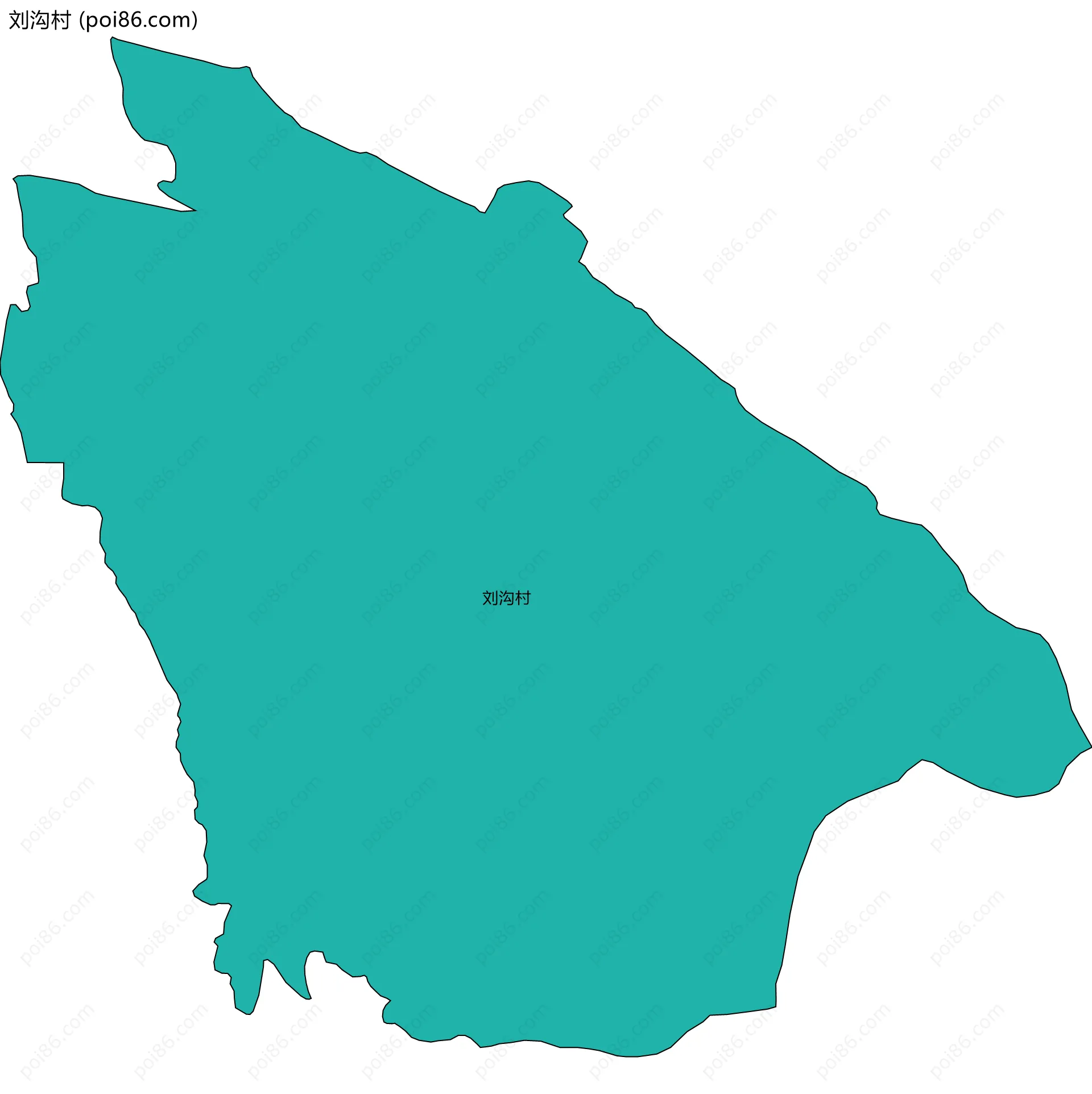 刘沟村边界地图