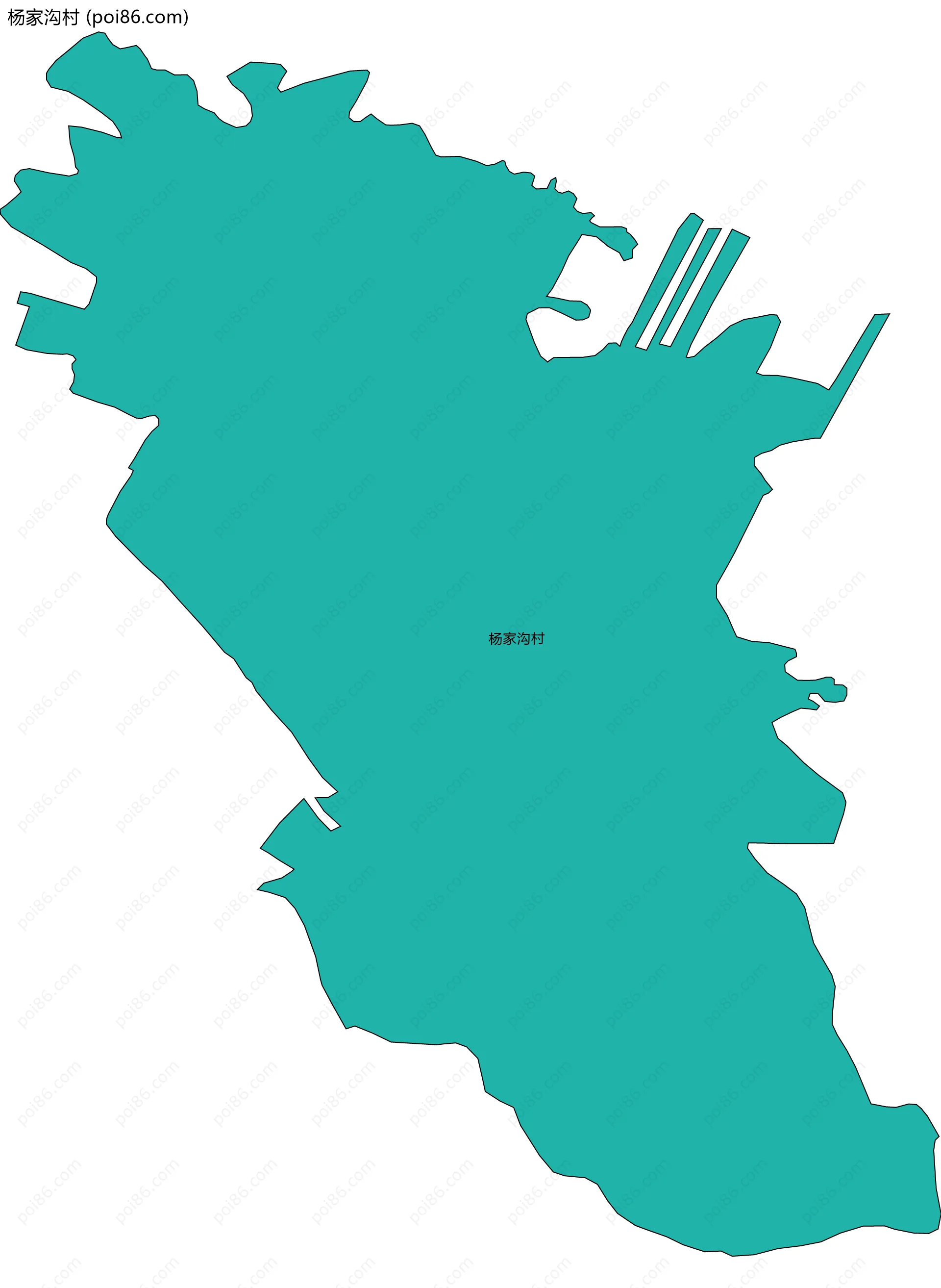 杨家沟村边界地图