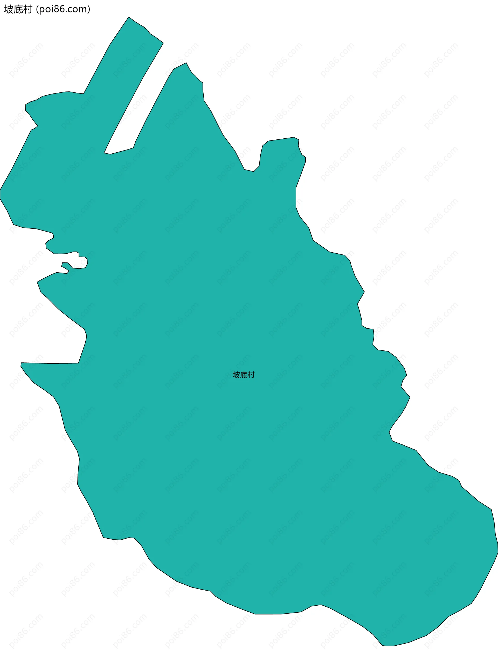 坡底村边界地图