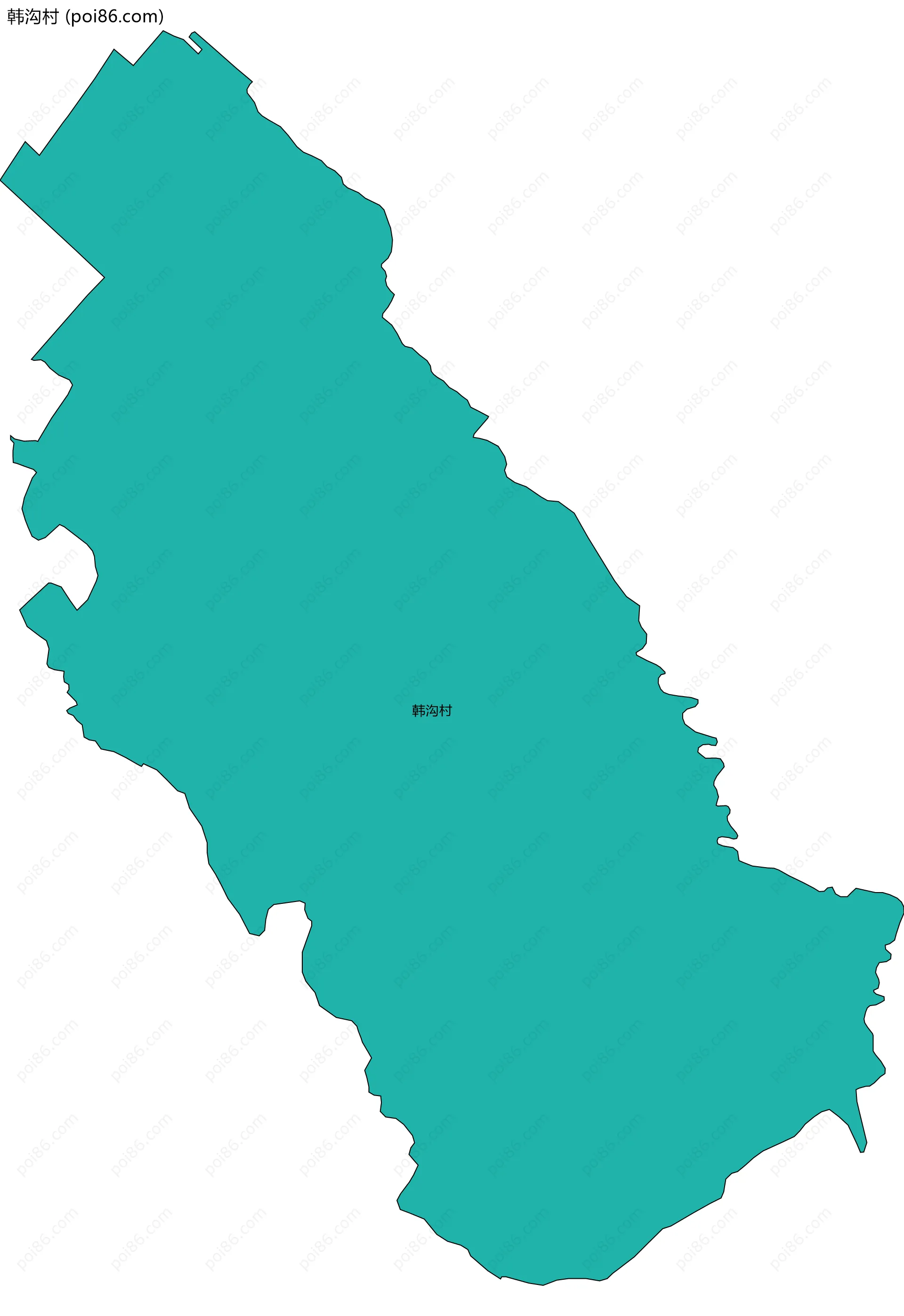 韩沟村边界地图