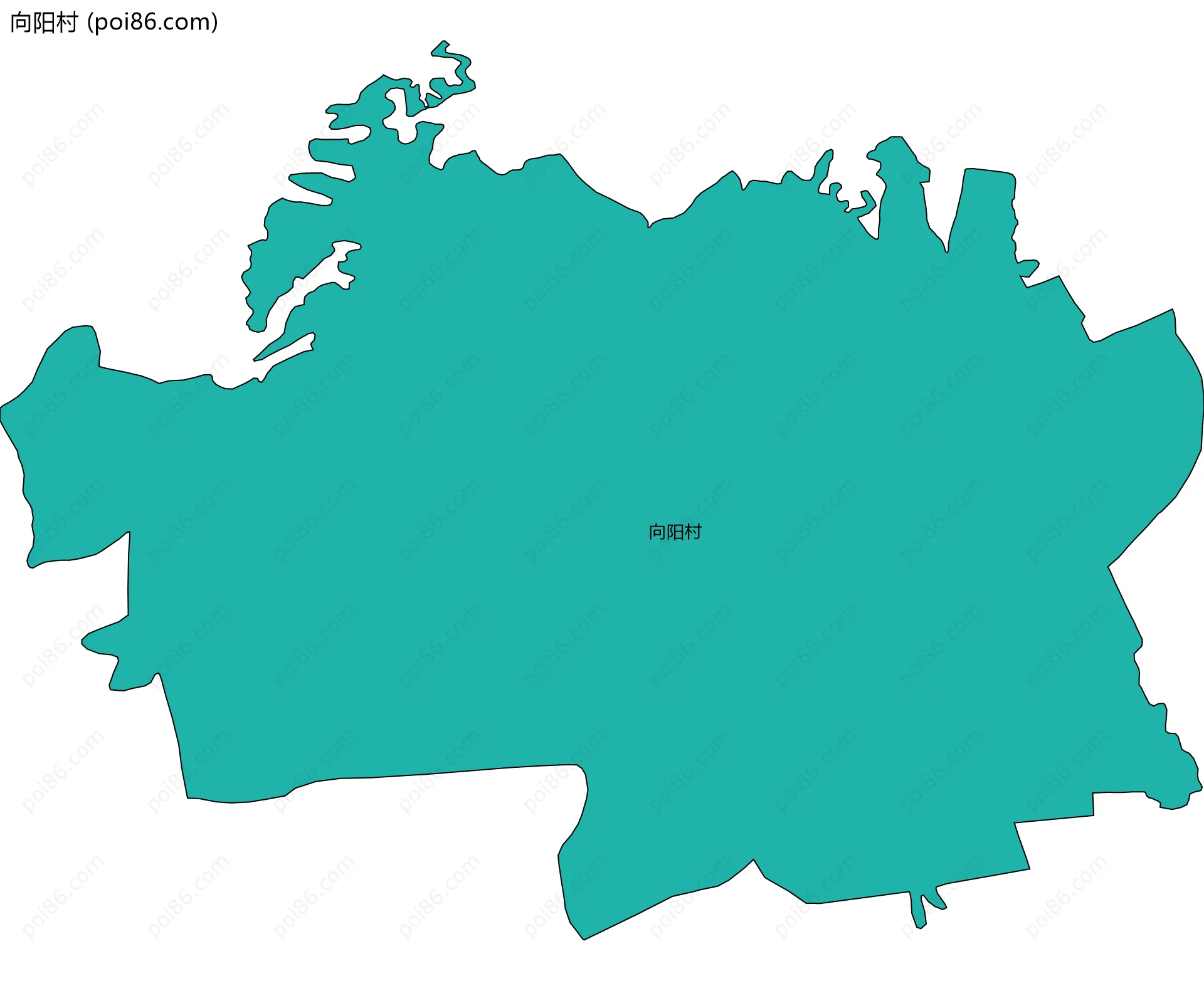 向阳村边界地图