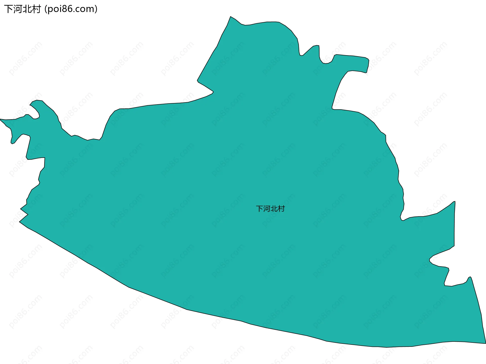 下河北村边界地图