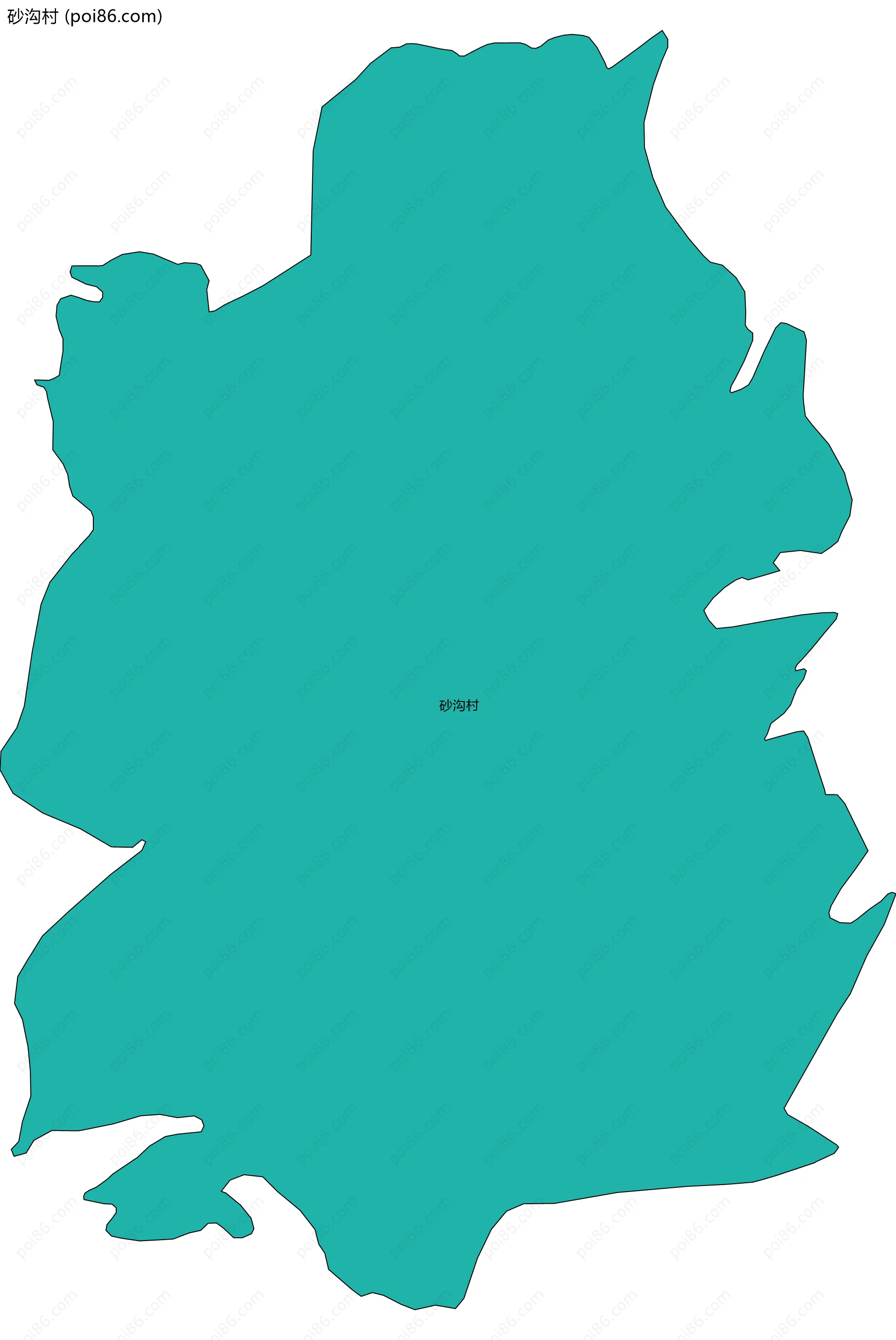 砂沟村边界地图