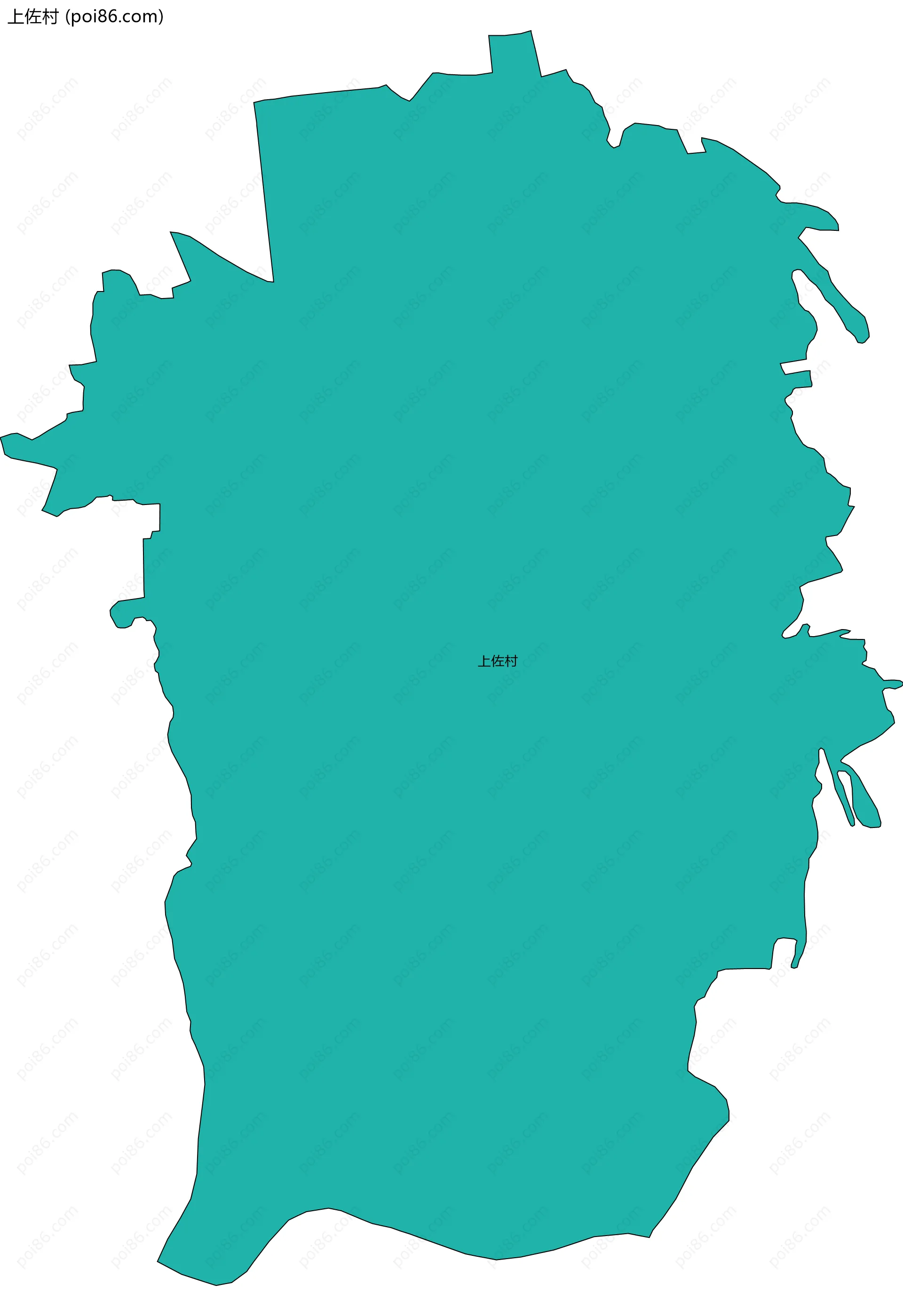 上佐村边界地图