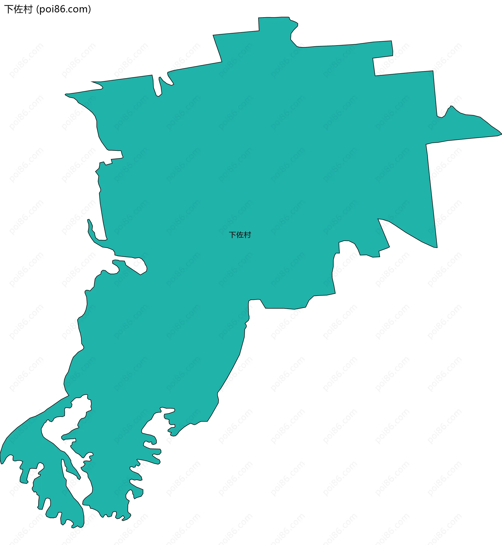 下佐村边界地图