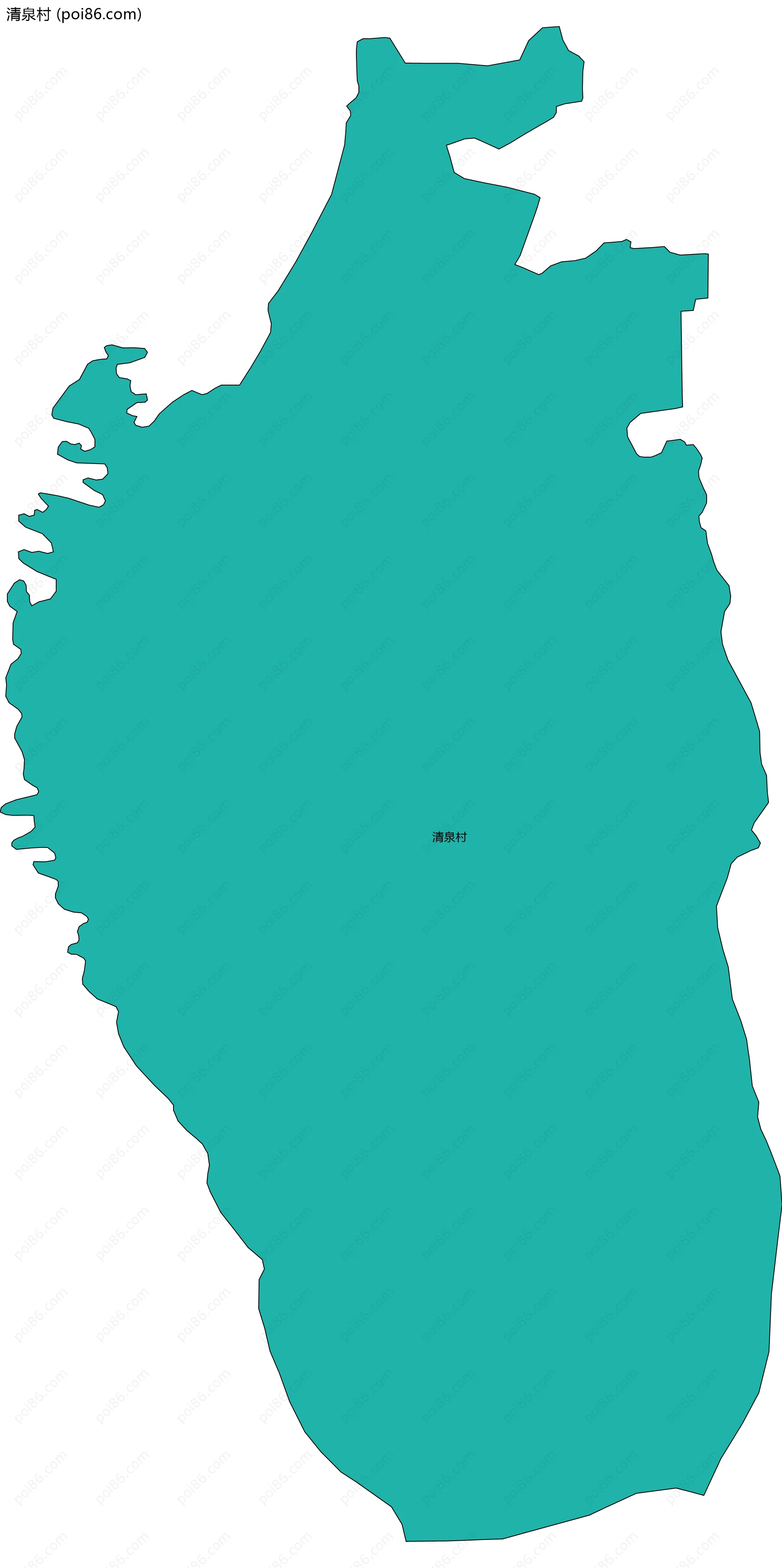 清泉村边界地图