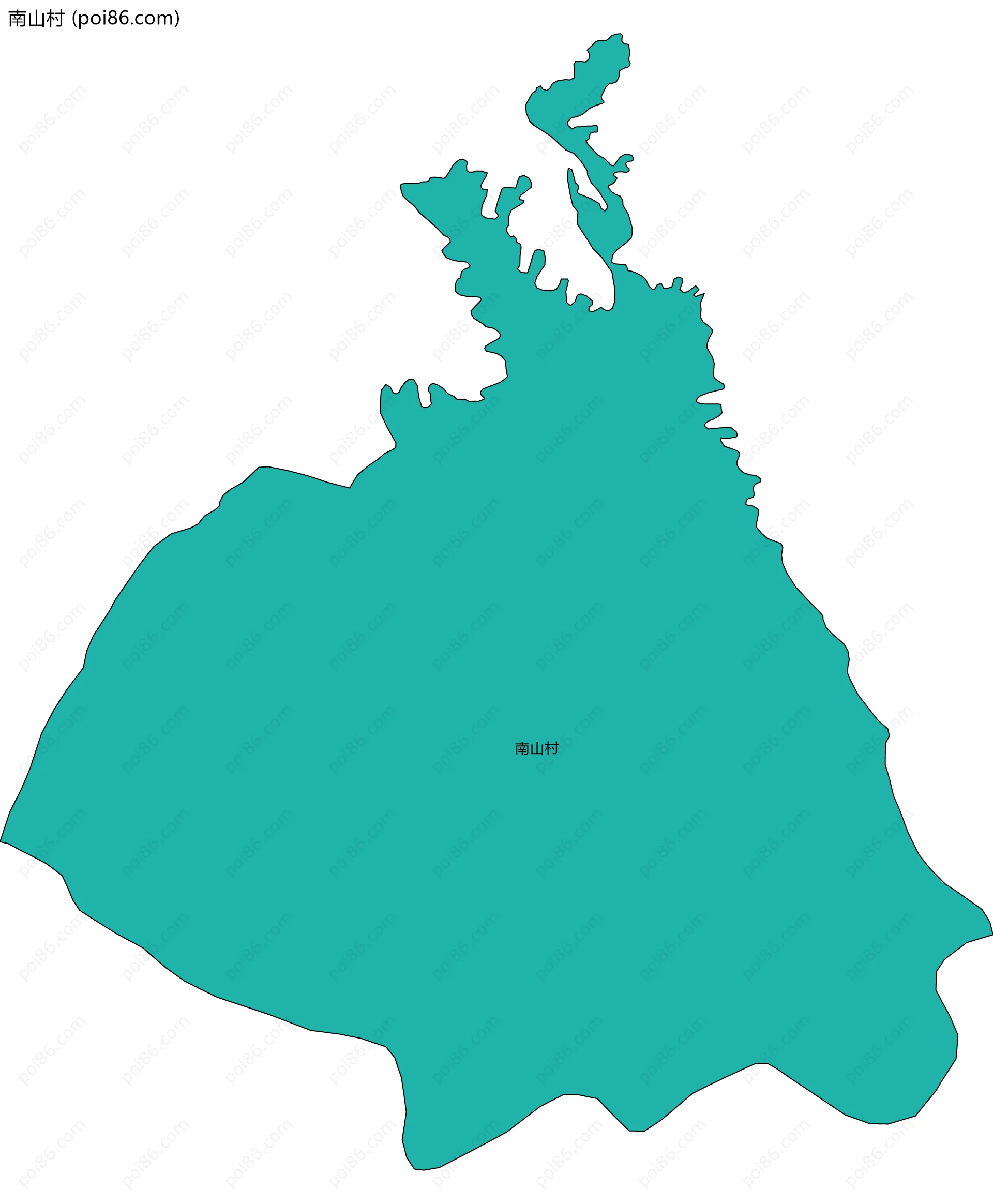 南山村边界地图