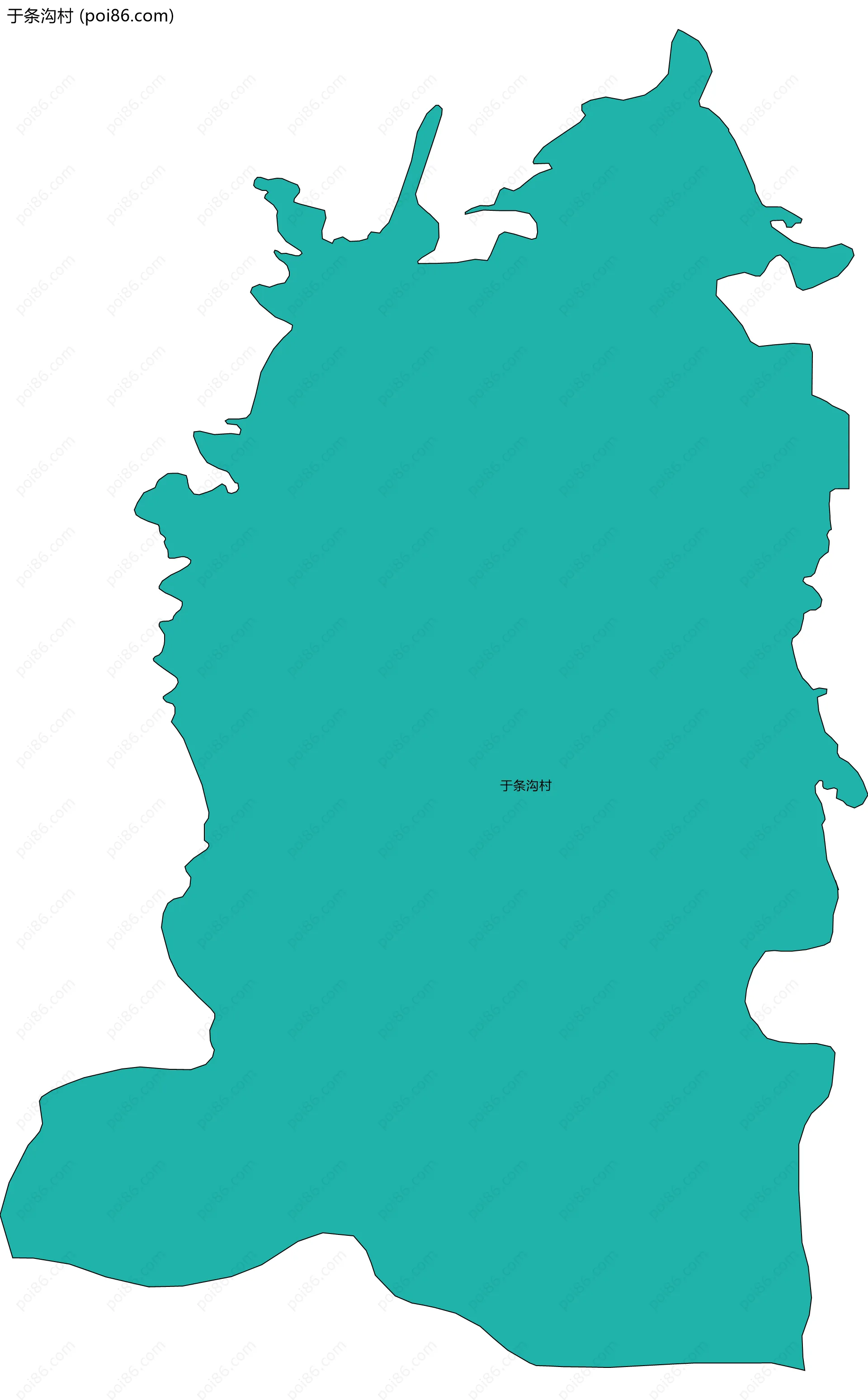 于条沟村边界地图