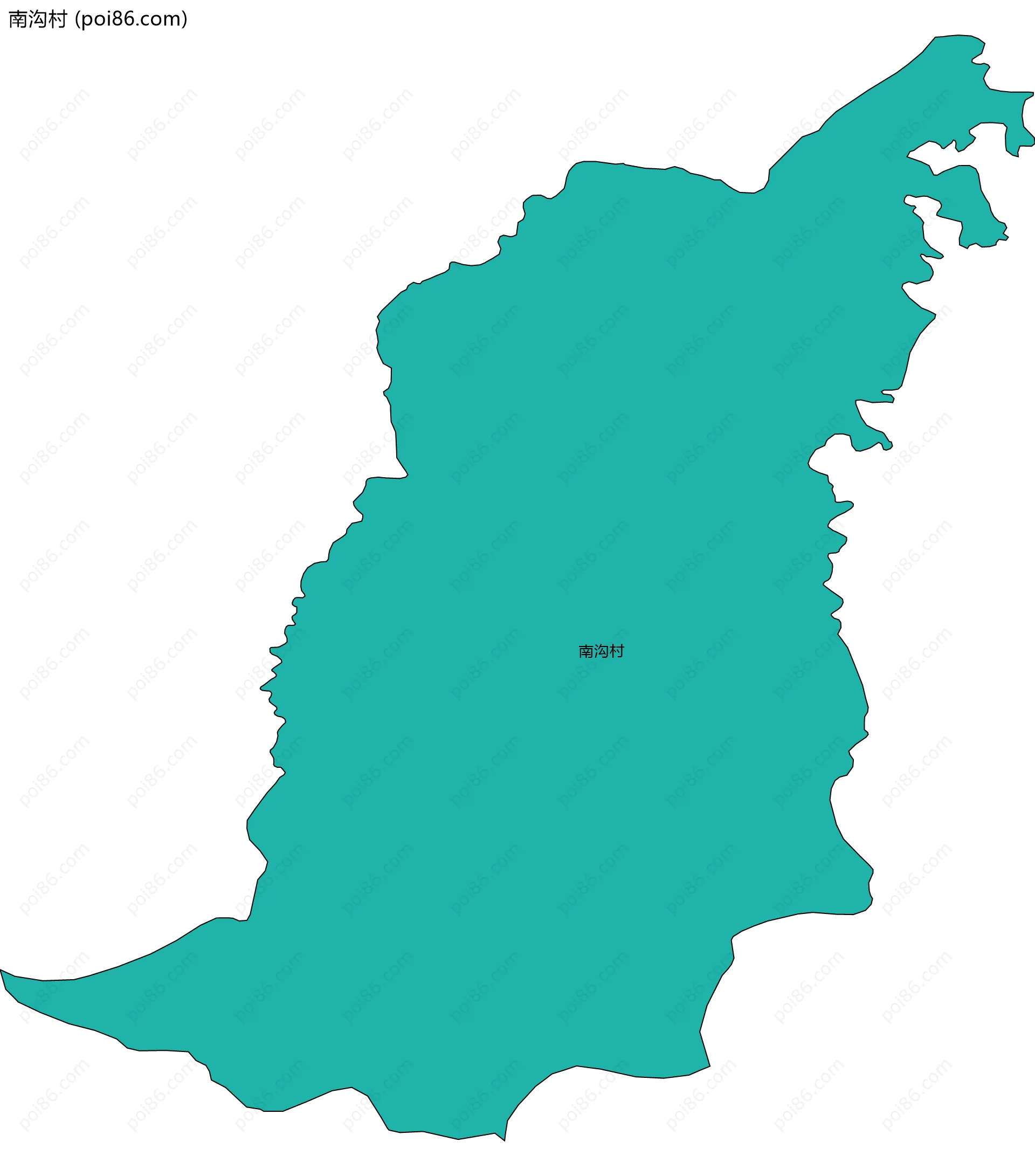 南沟村边界地图