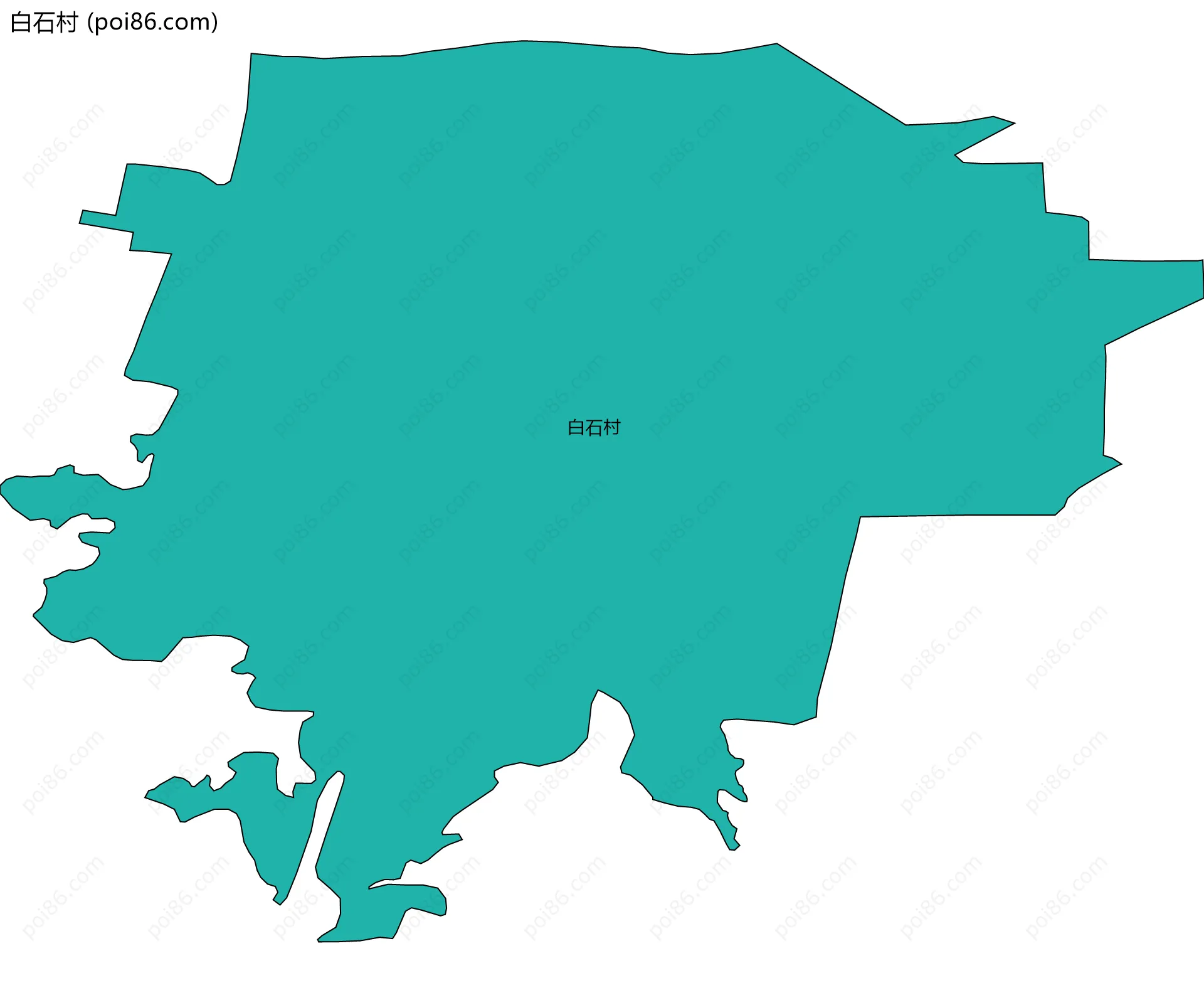 白石村边界地图