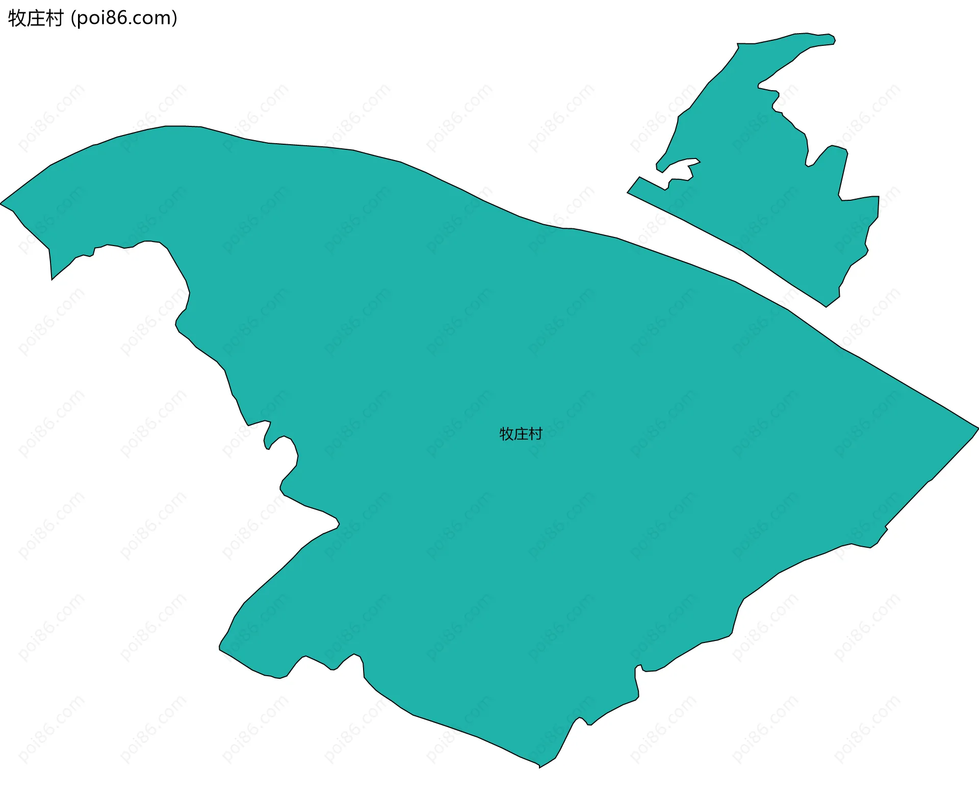 牧庄村边界地图