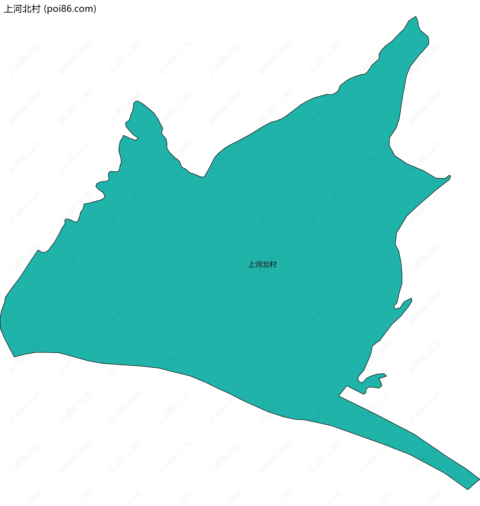 上河北村边界地图