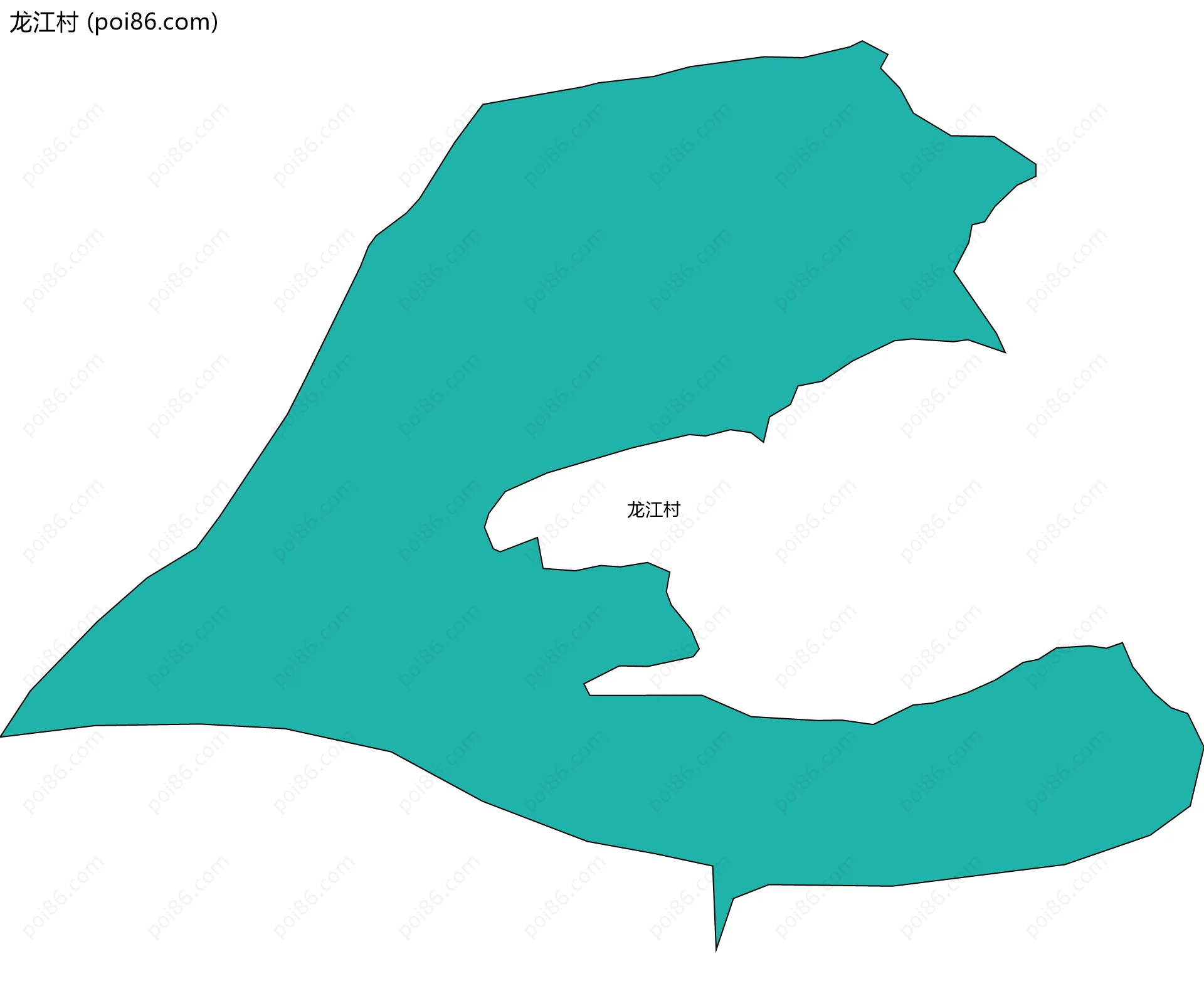 龙江村边界地图