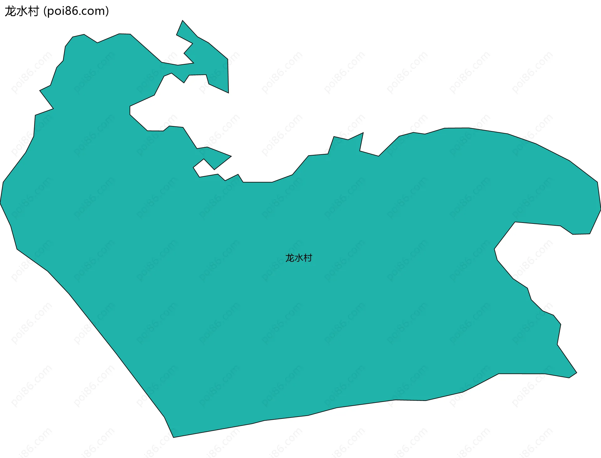 龙水村边界地图
