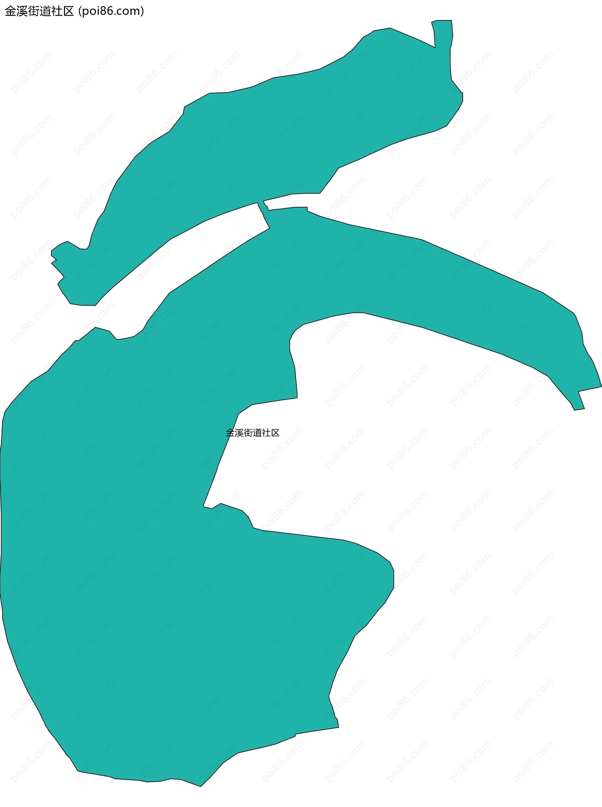 金溪街道社区边界地图