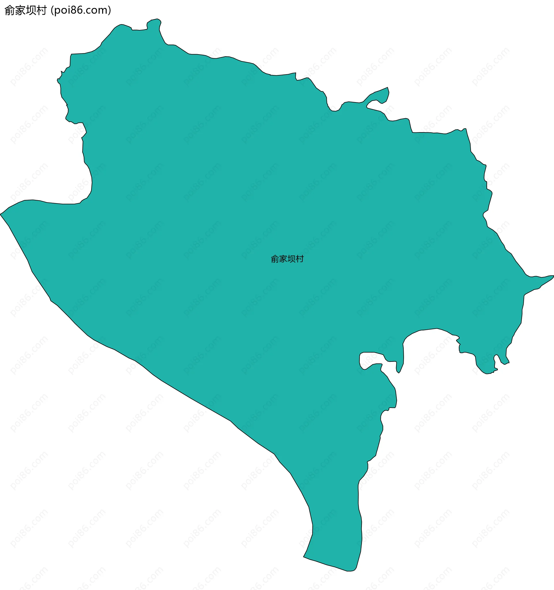 俞家坝村边界地图