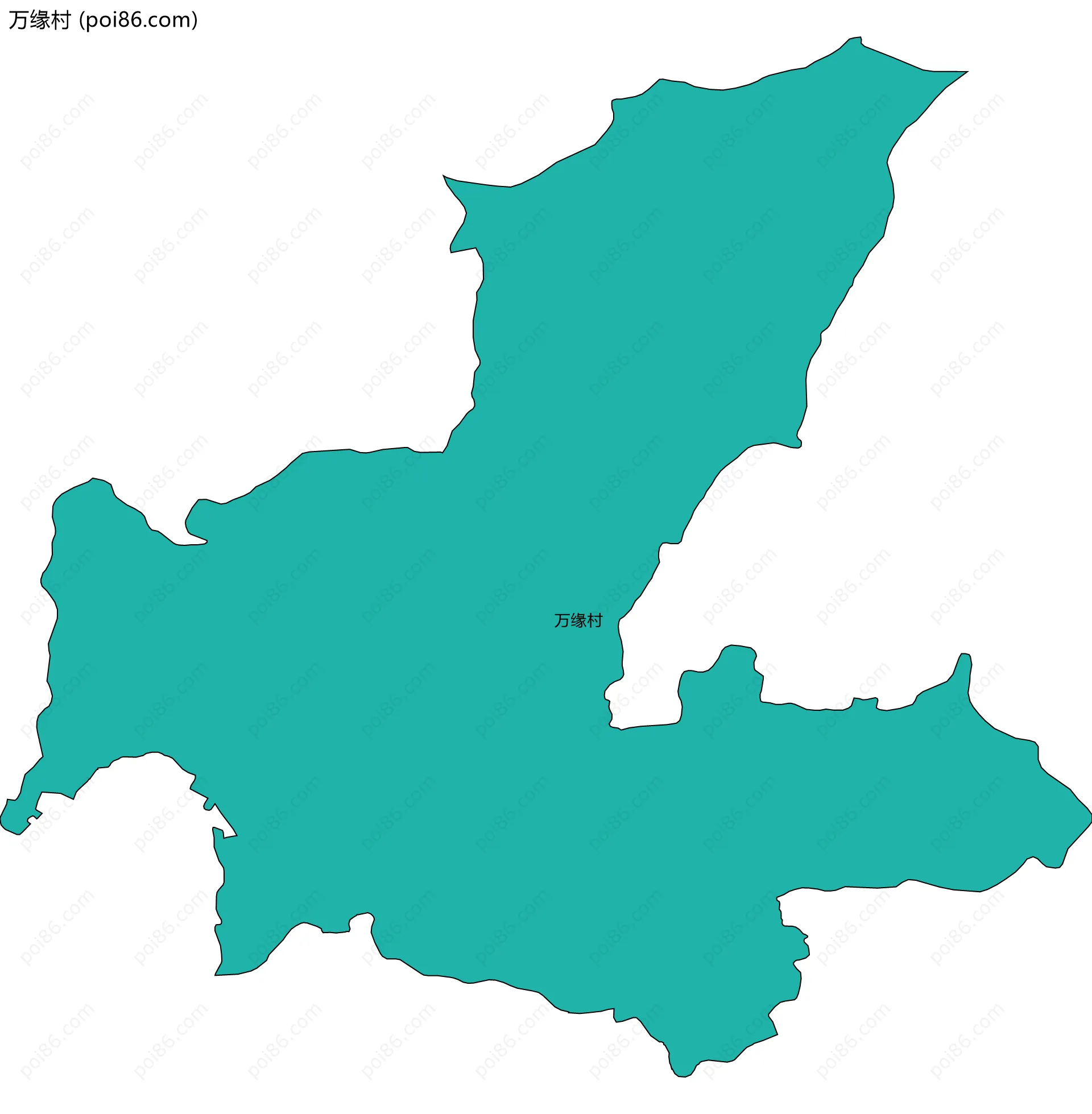 万缘村边界地图
