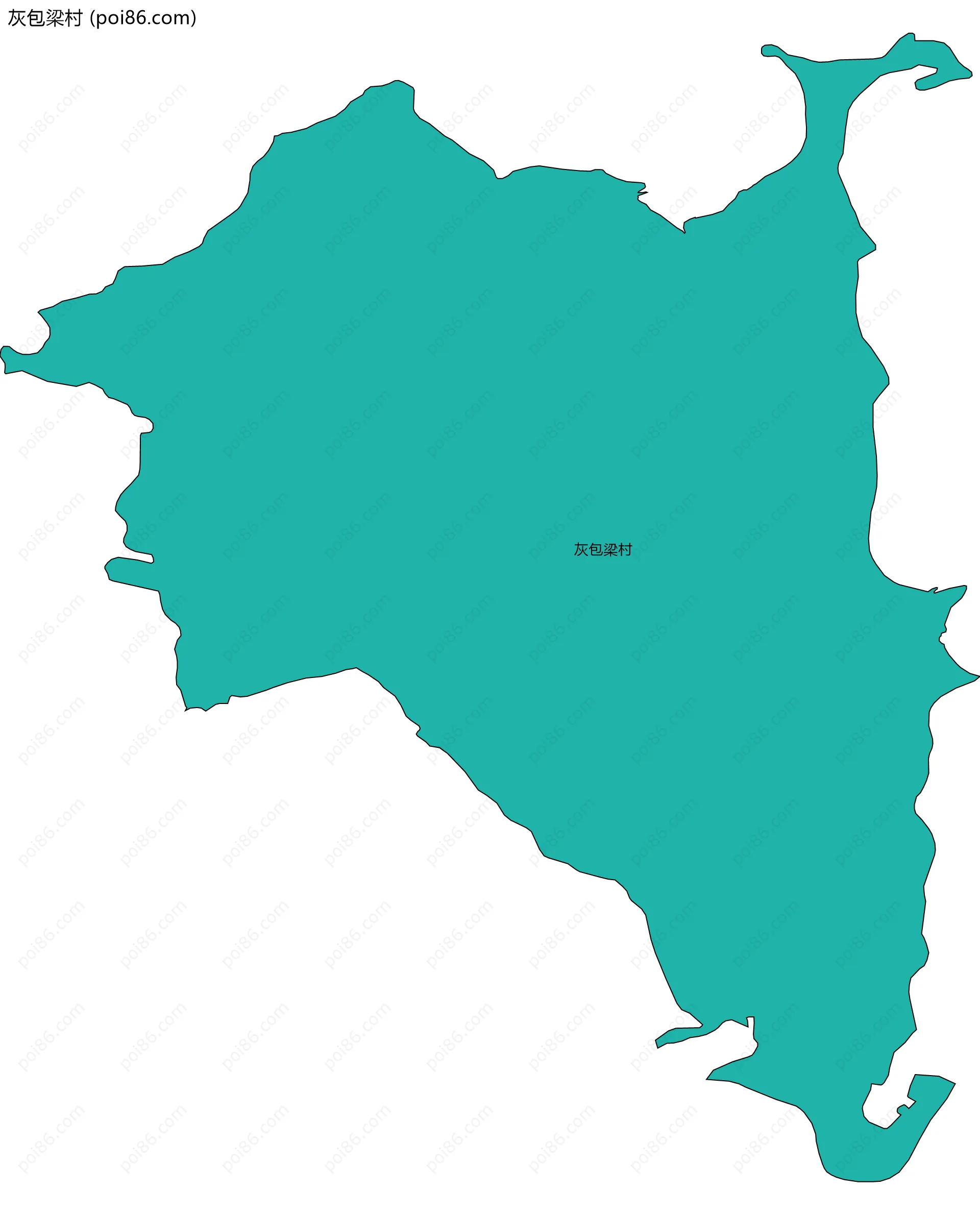 灰包梁村边界地图