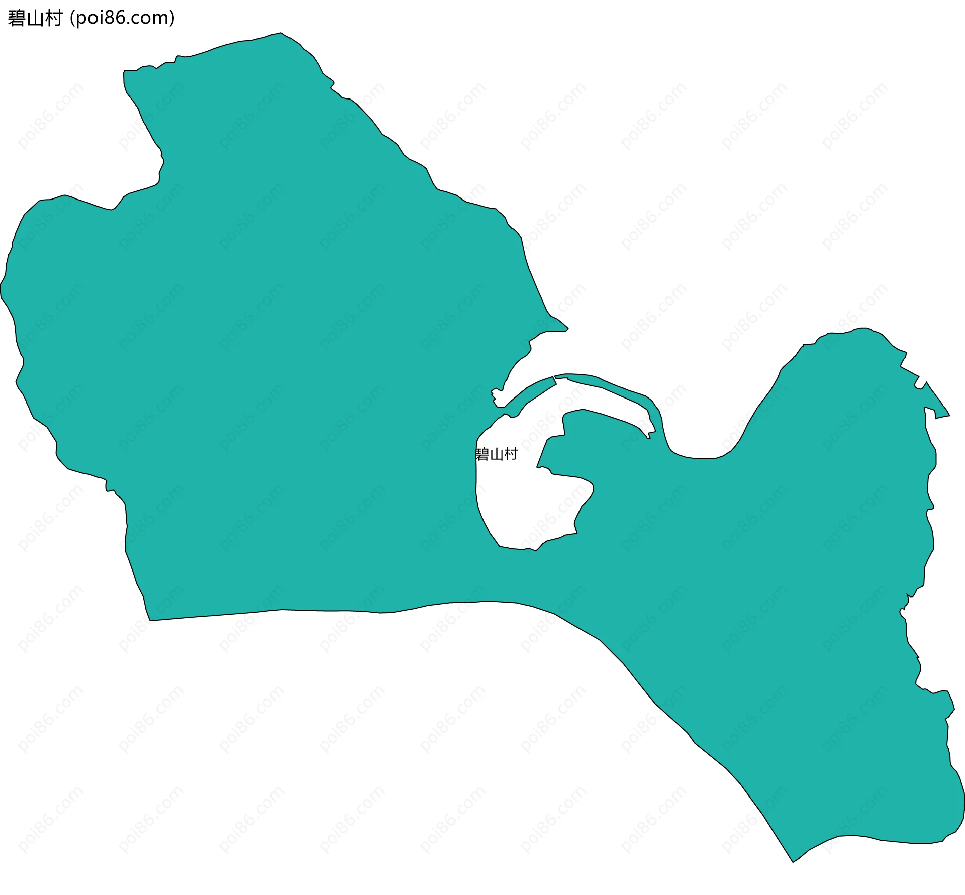 碧山村边界地图