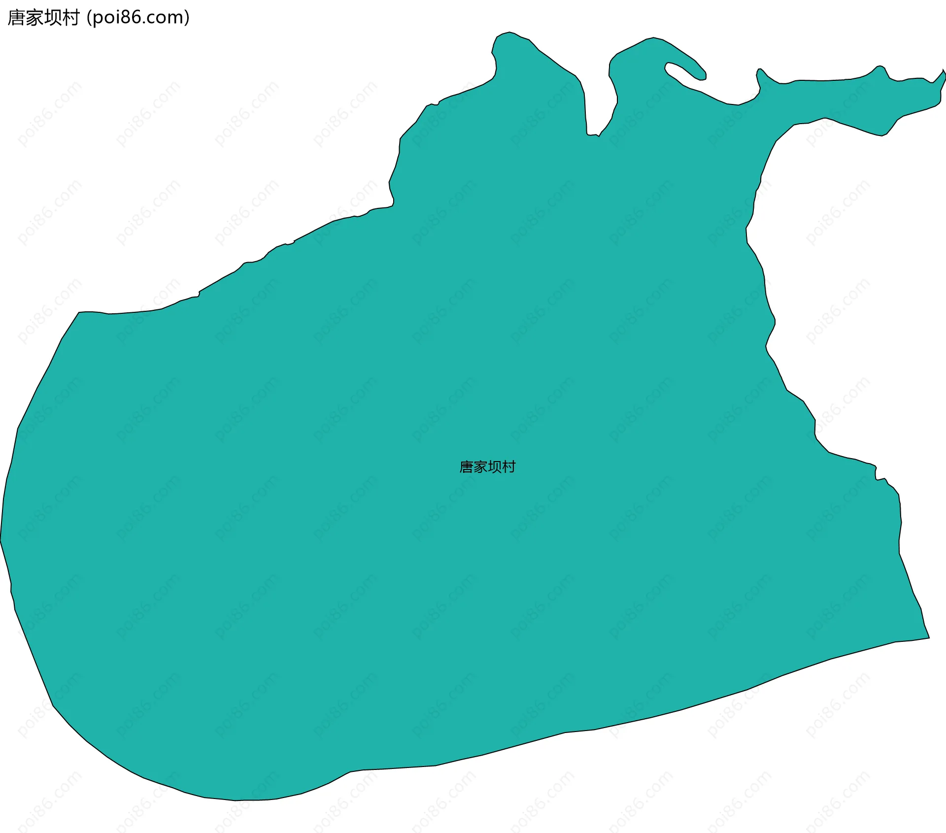 唐家坝村边界地图