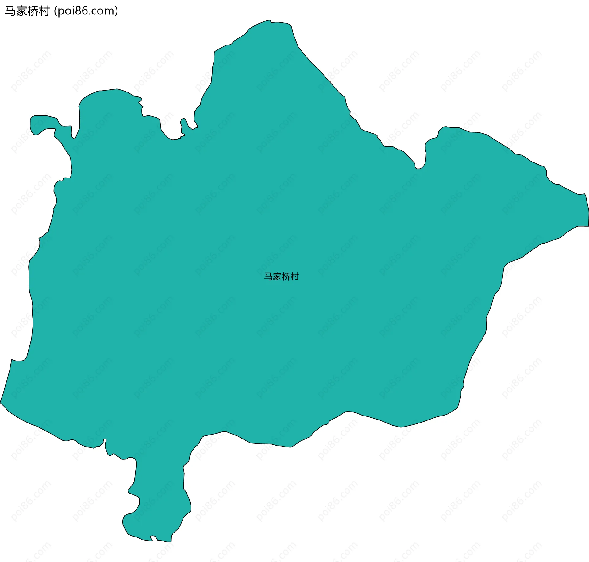 马家桥村边界地图