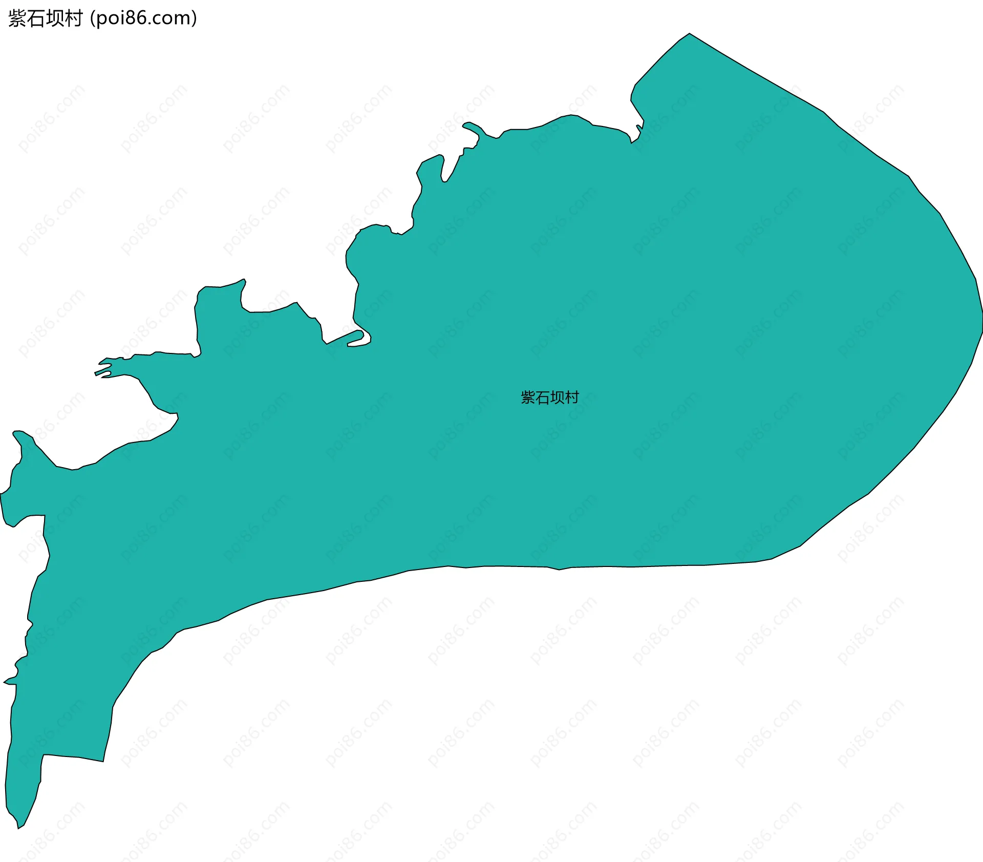 紫石坝村边界地图