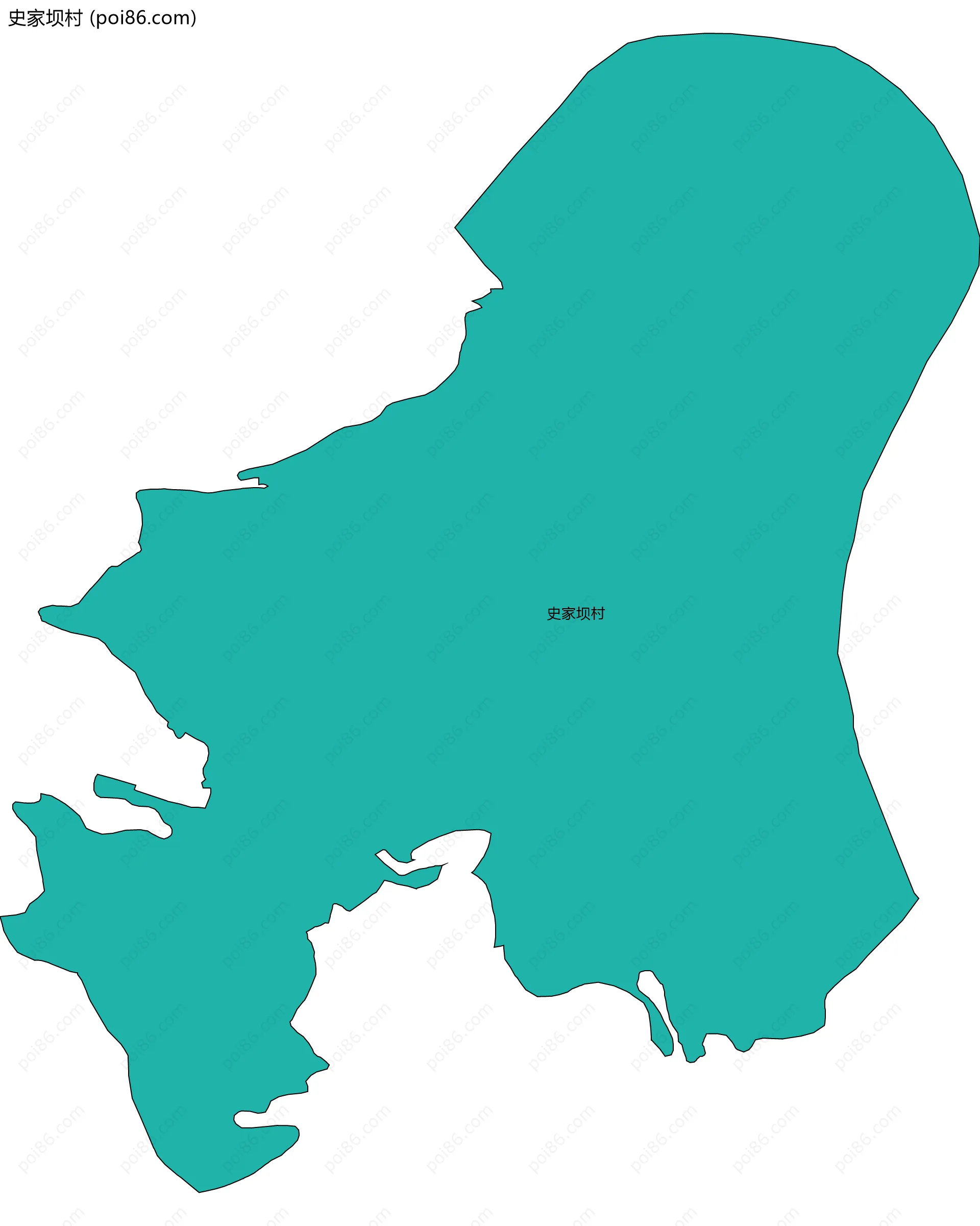 史家坝村边界地图