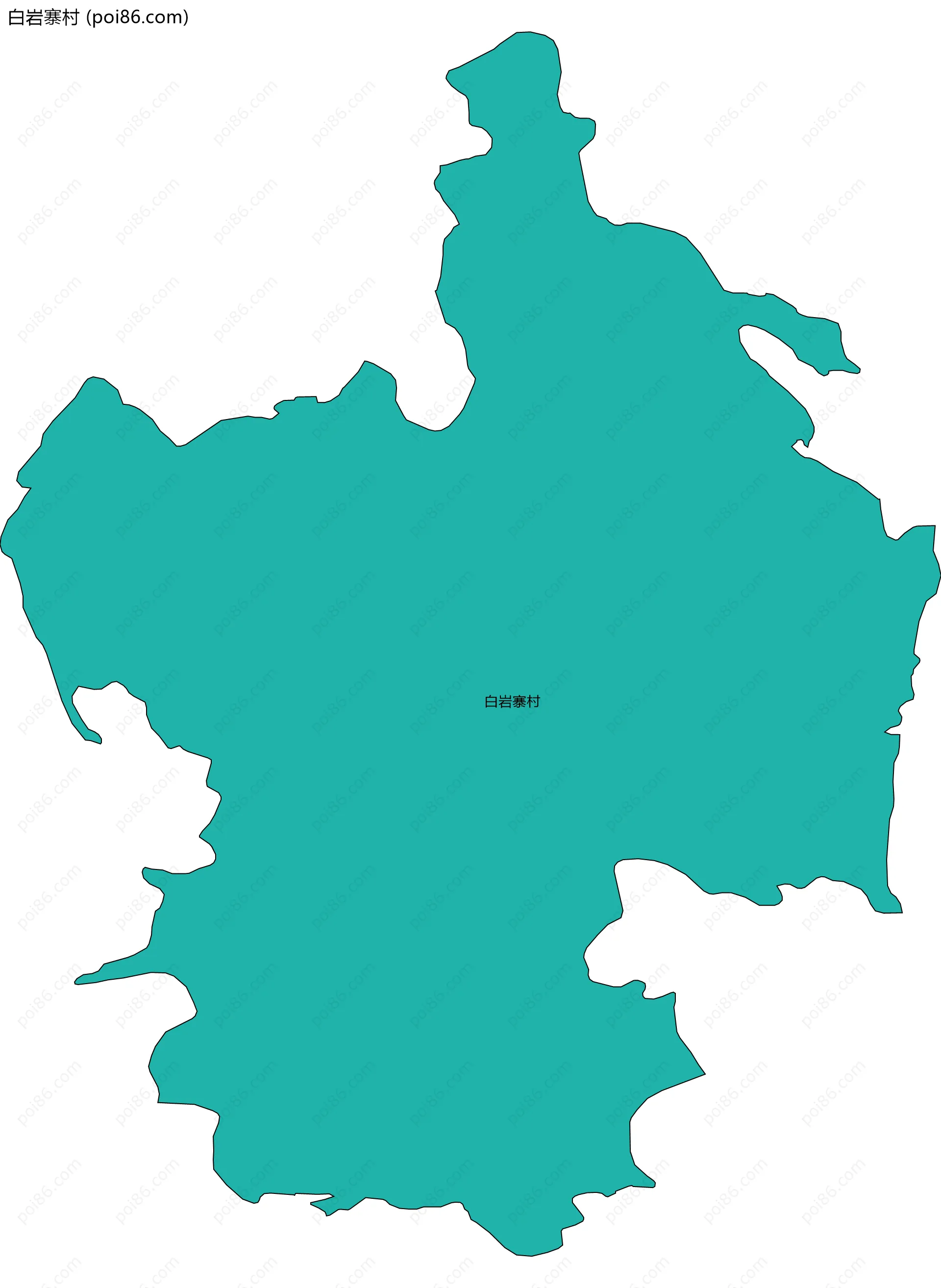 白岩寨村边界地图