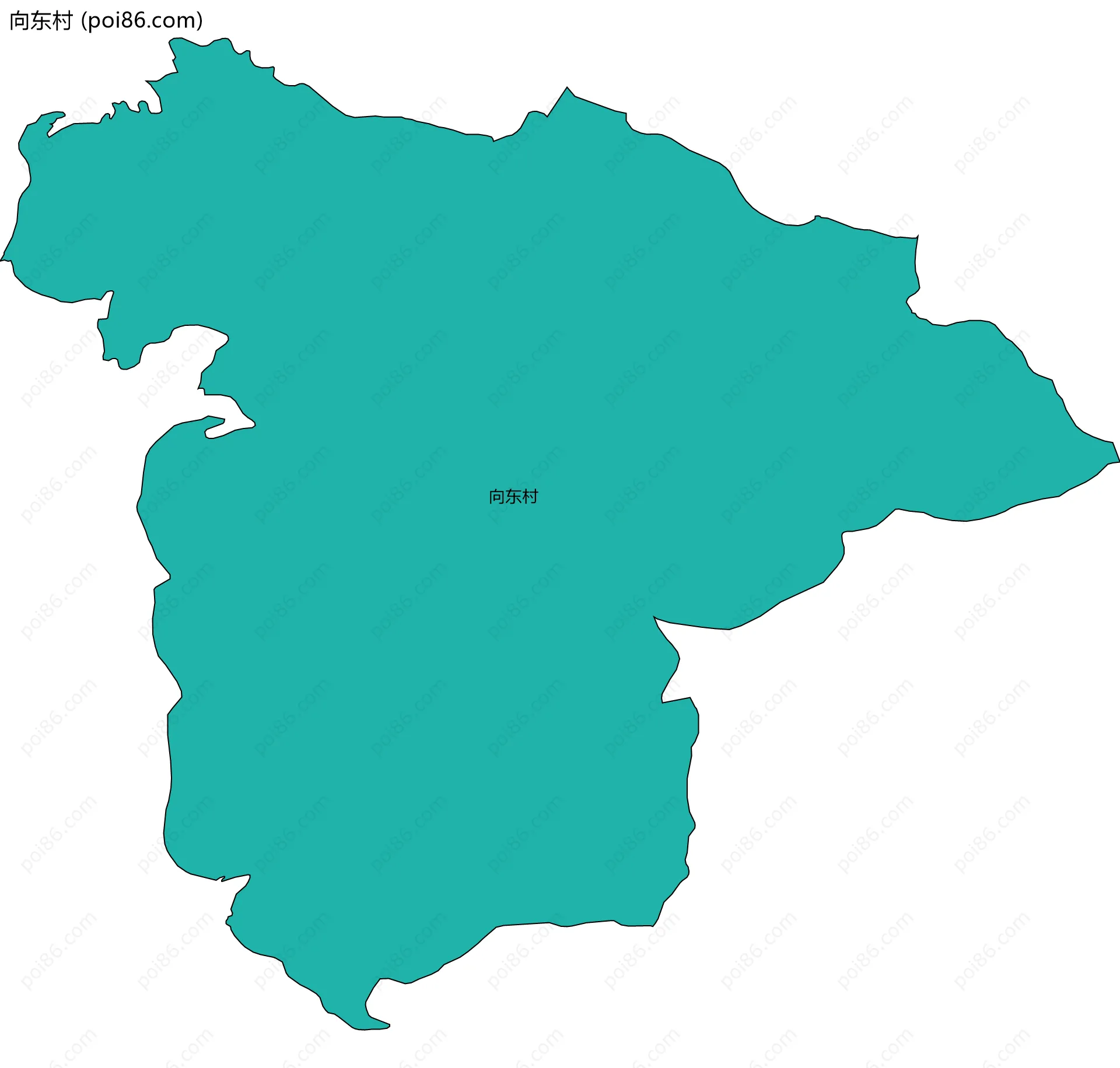 向东村边界地图