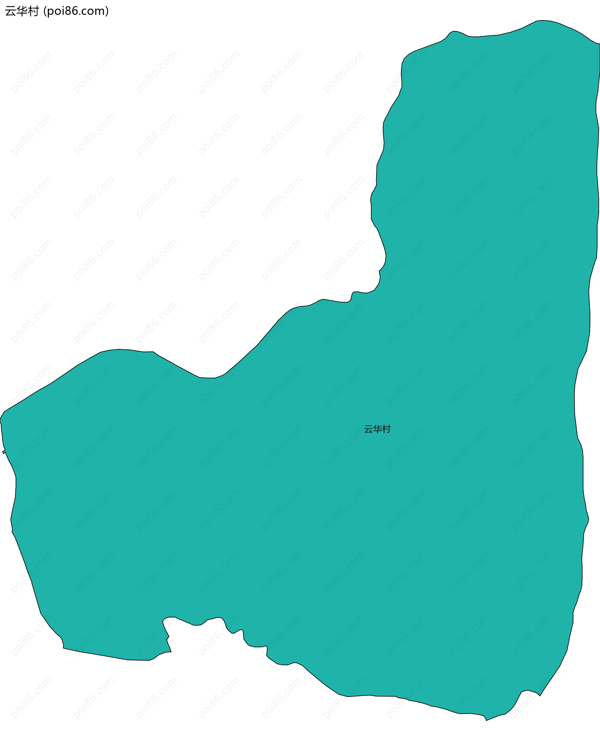 云华村边界地图