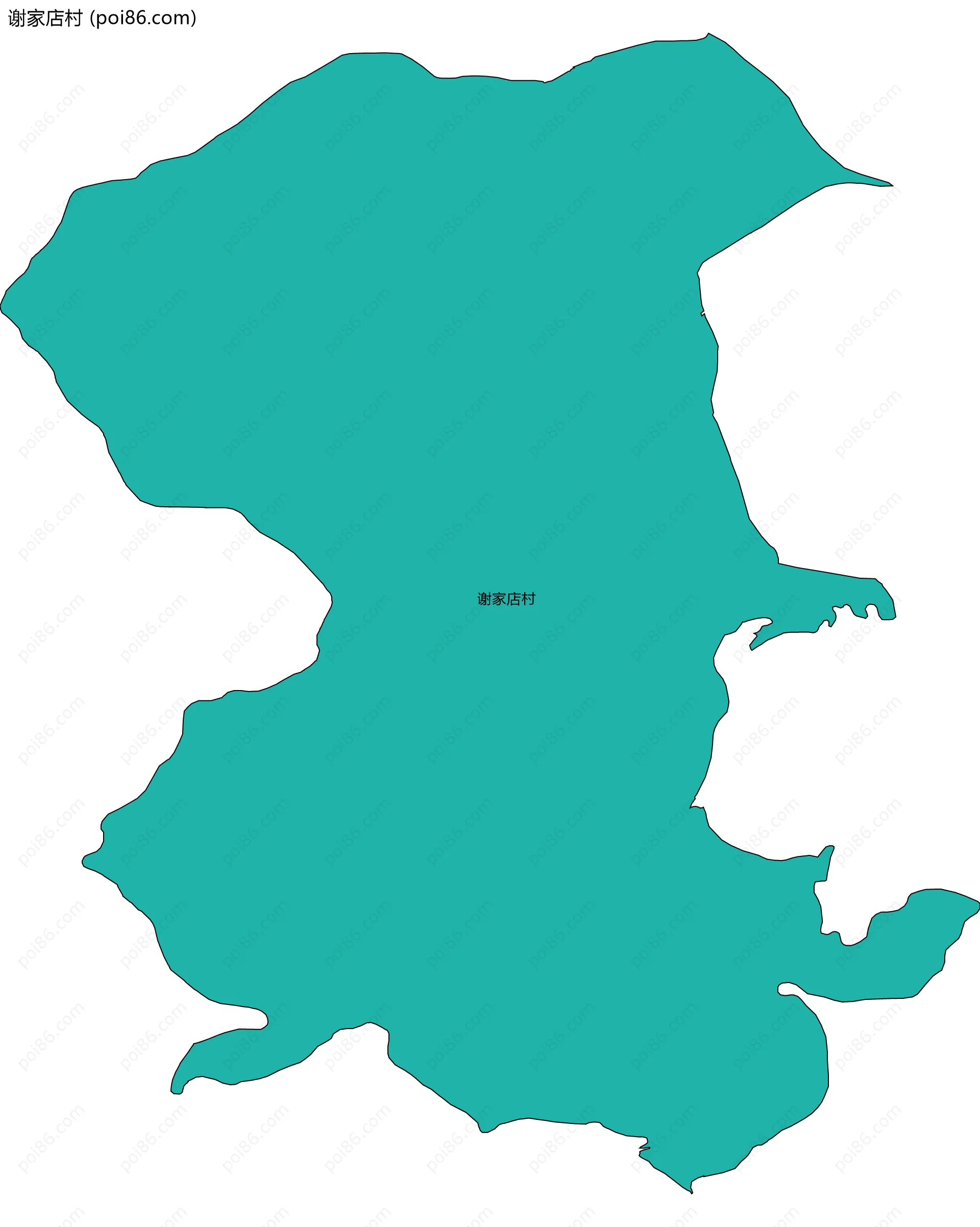 谢家店村边界地图