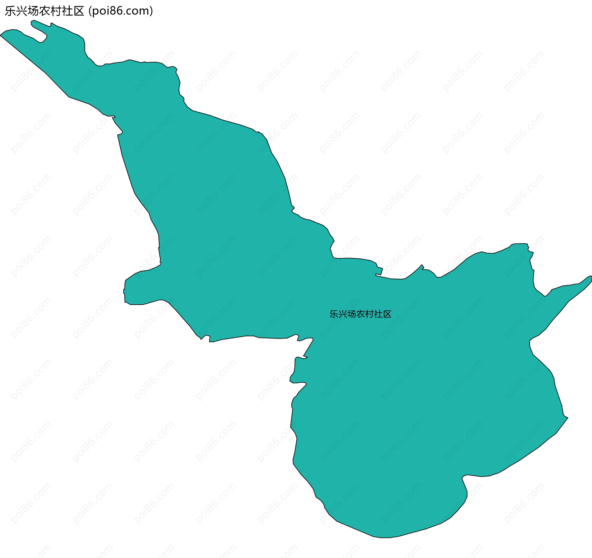 乐兴场农村社区边界地图