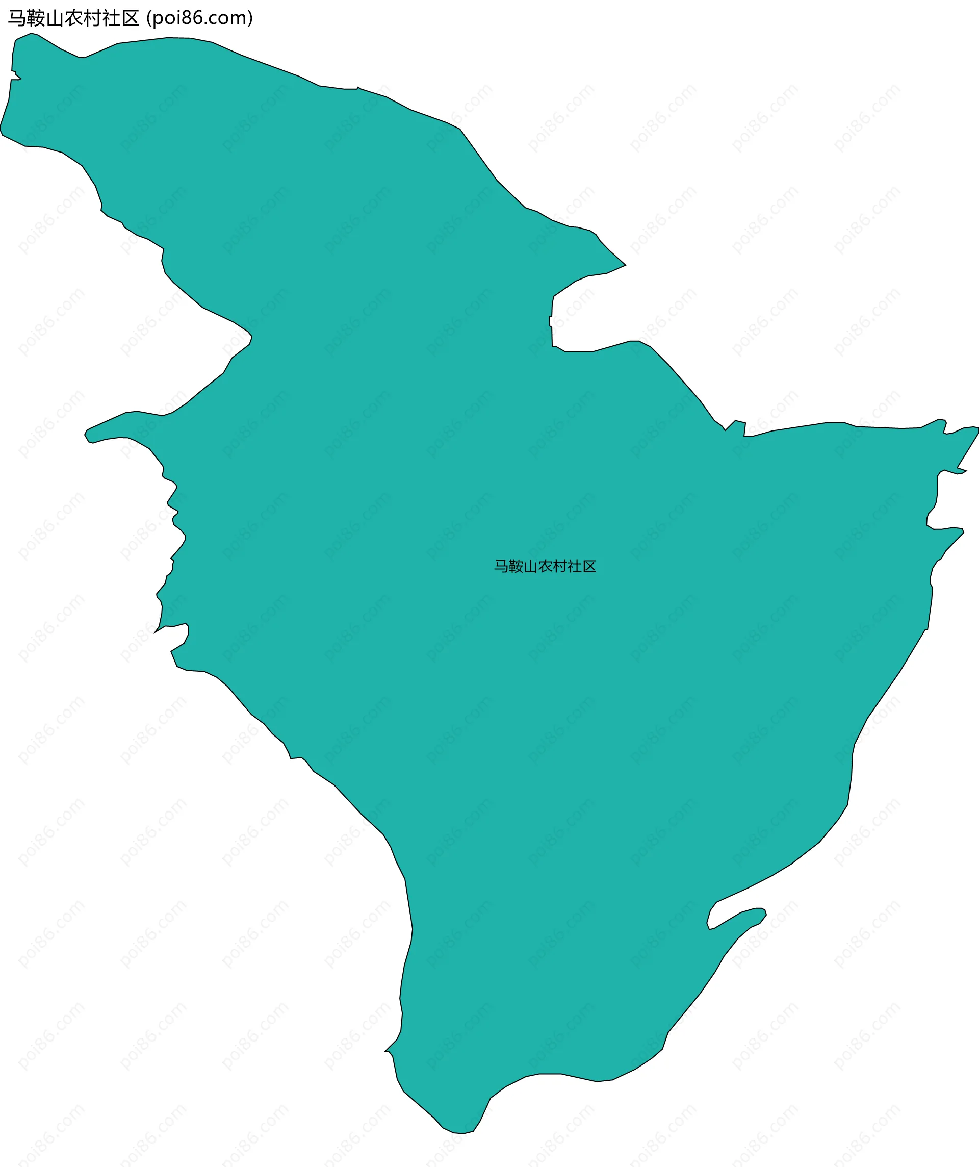 马鞍山农村社区边界地图