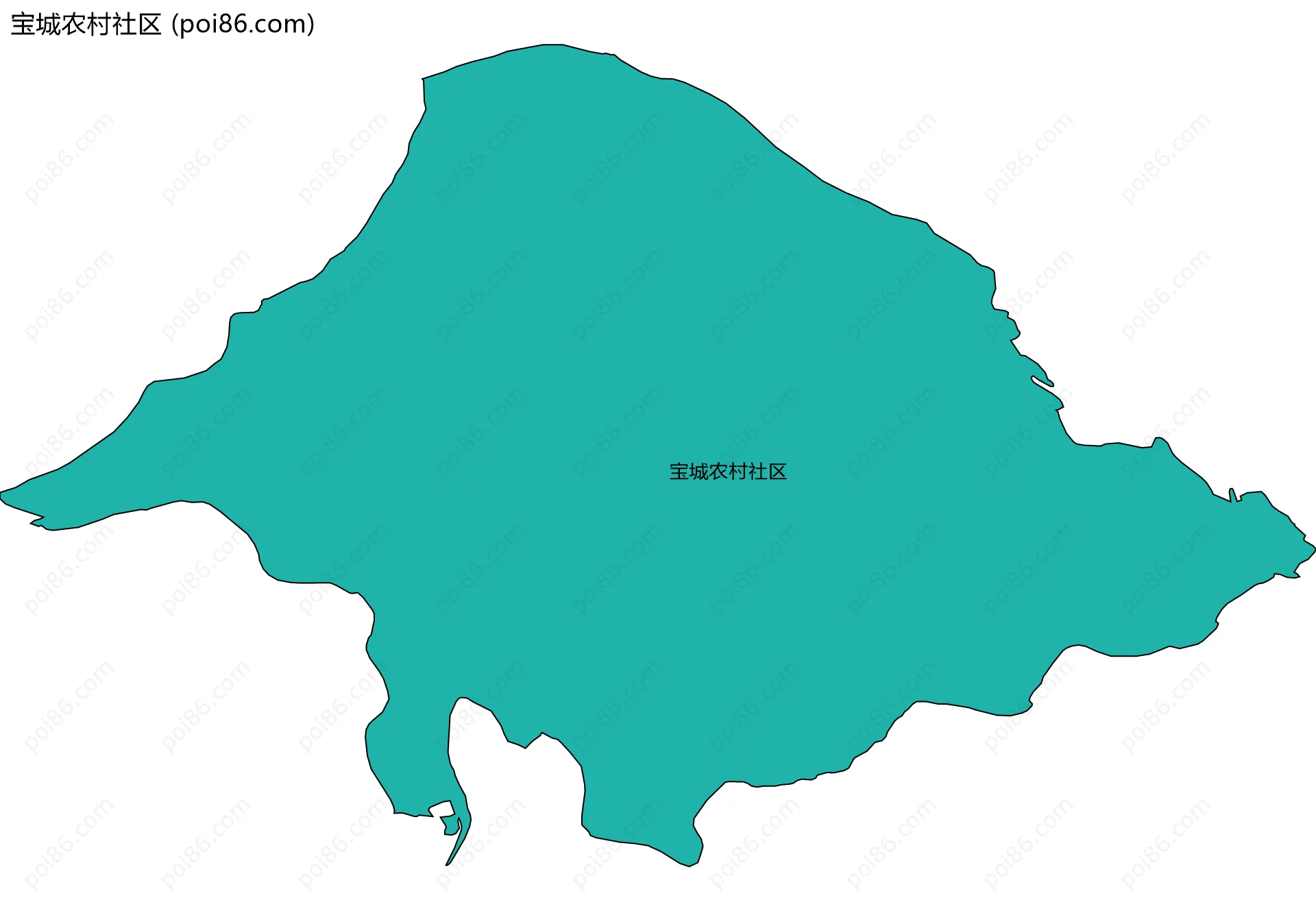 宝城农村社区边界地图