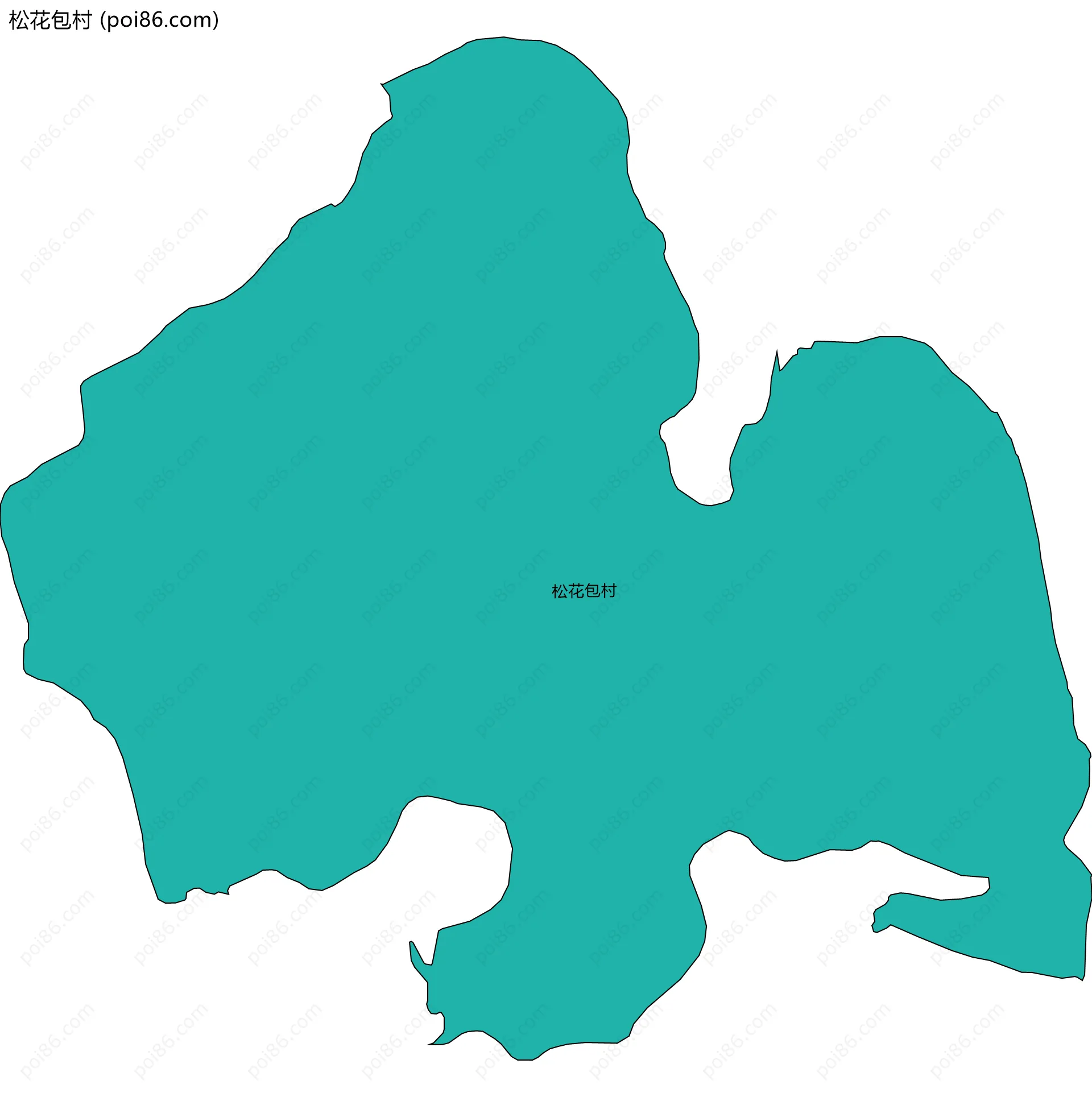 松花包村边界地图
