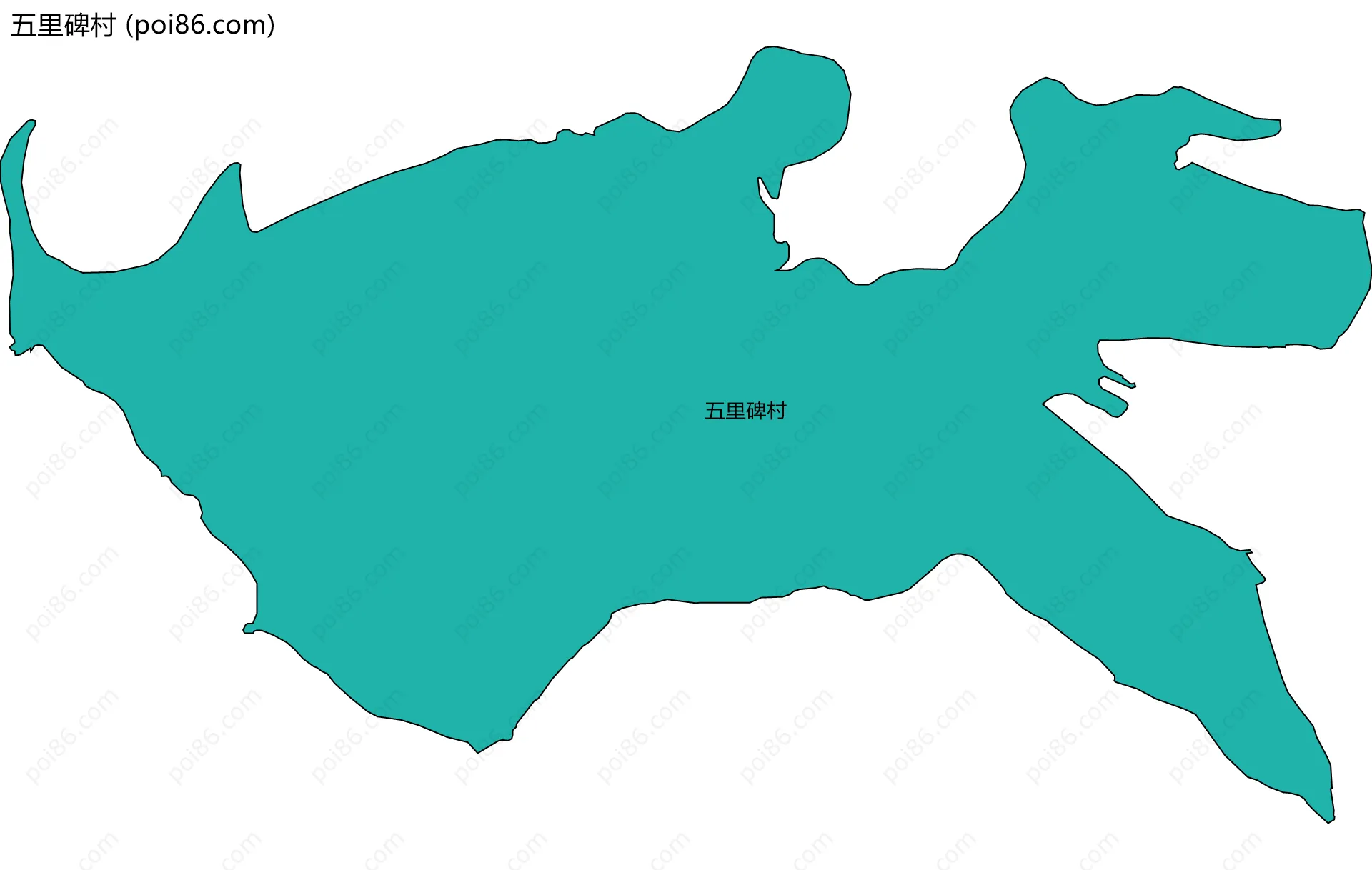 五里碑村边界地图