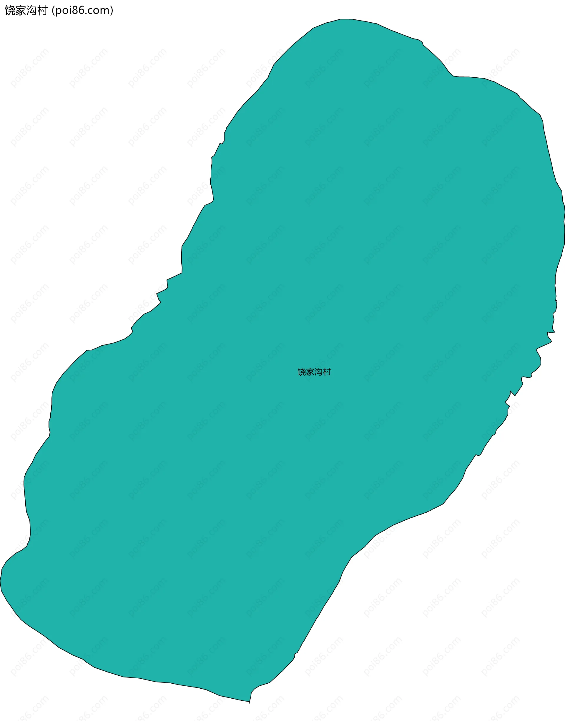 饶家沟村边界地图