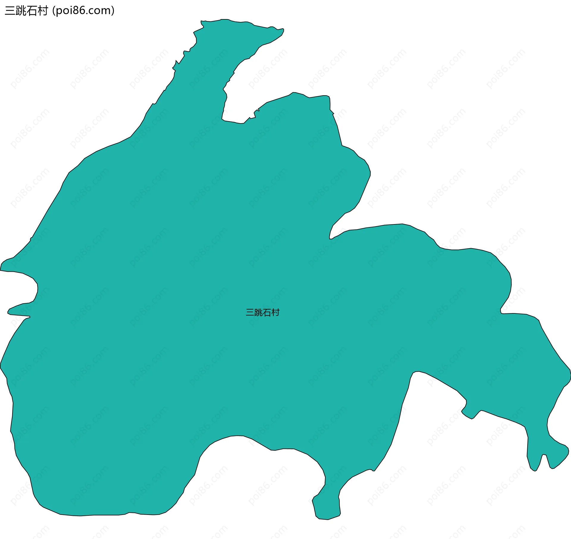 三跳石村边界地图
