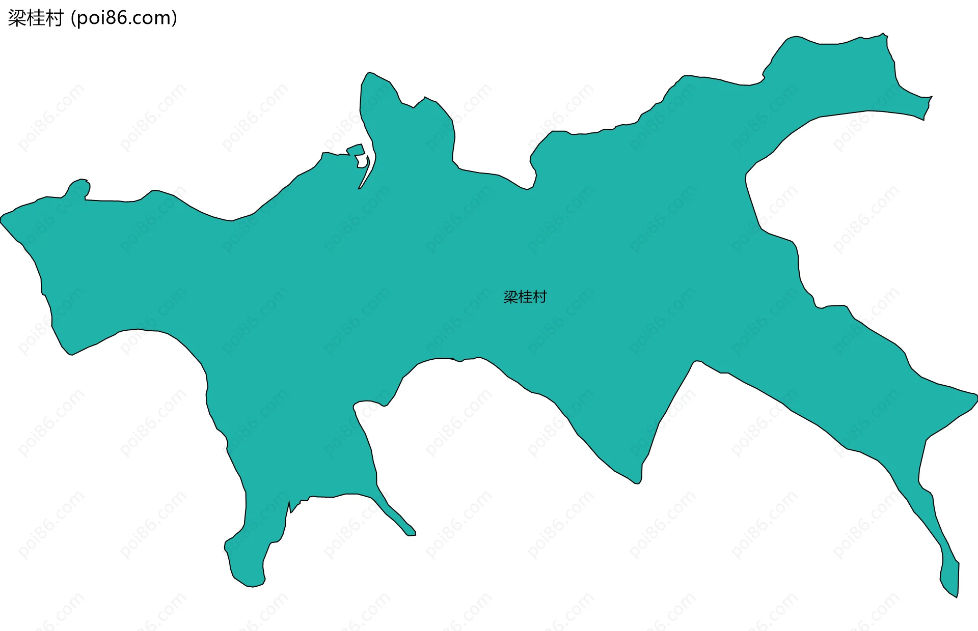 梁桂村边界地图