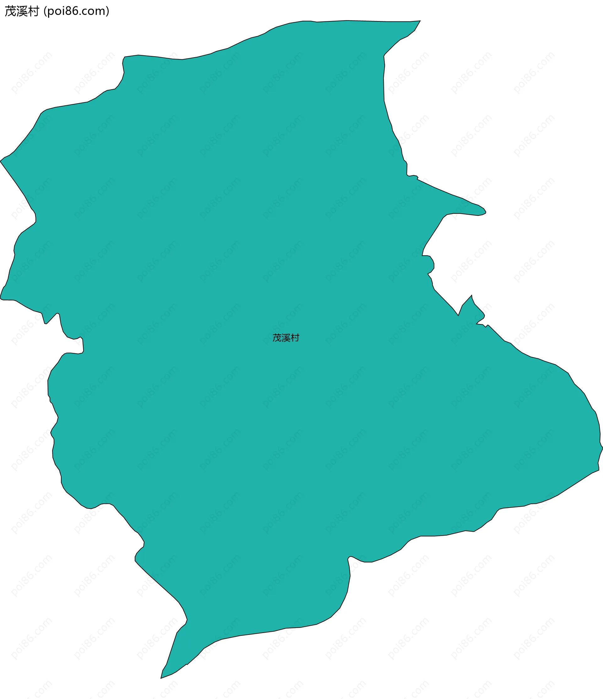 茂溪村边界地图