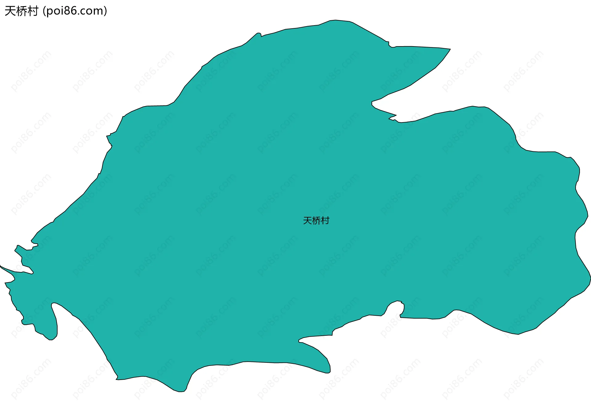 天桥村边界地图