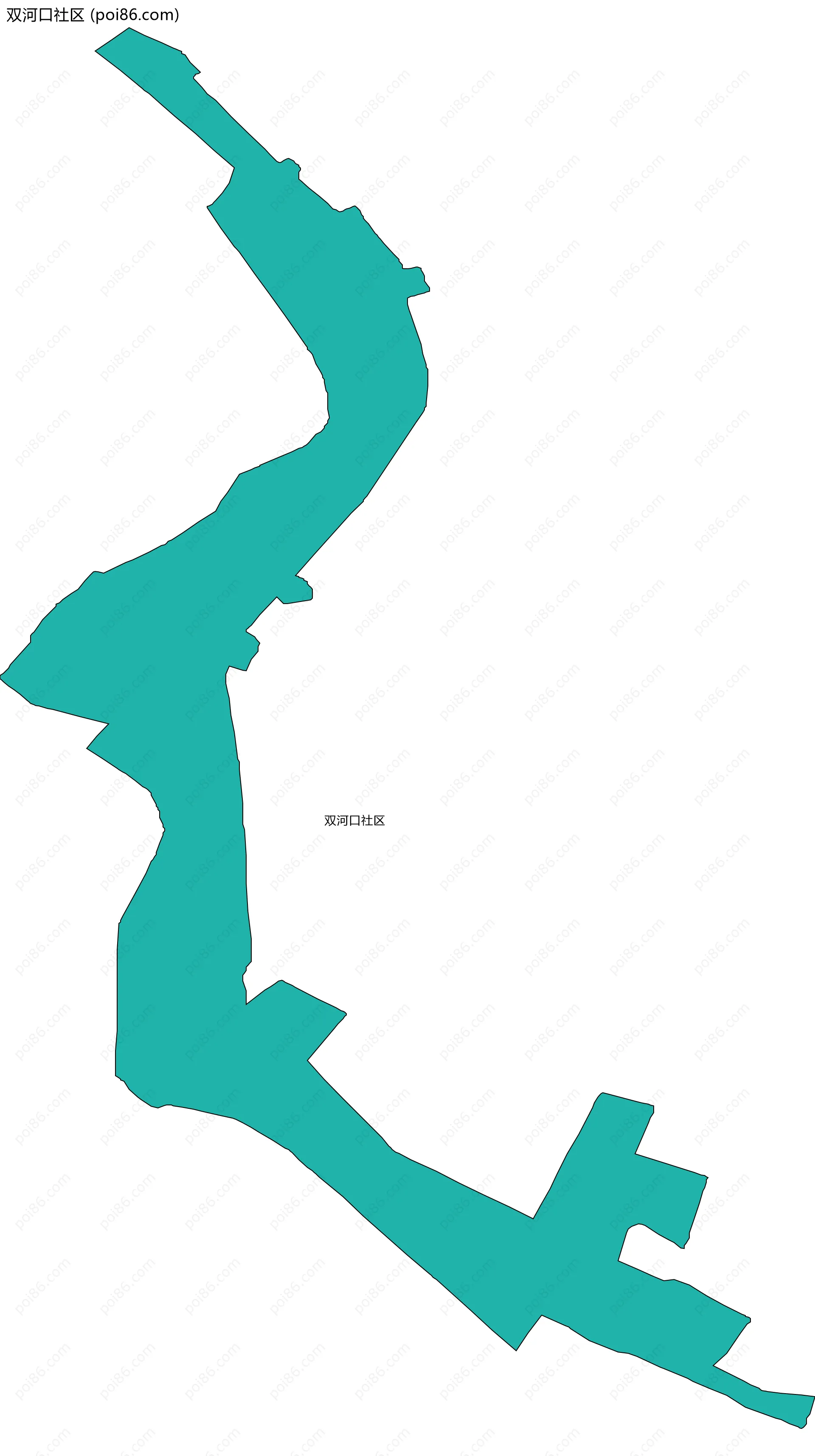 双河口社区边界地图