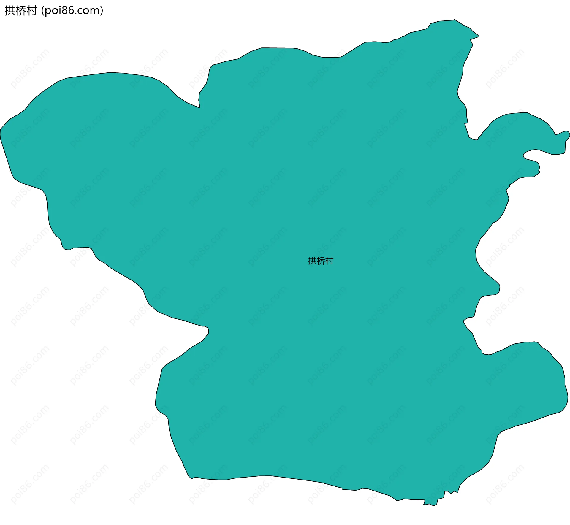 拱桥村边界地图