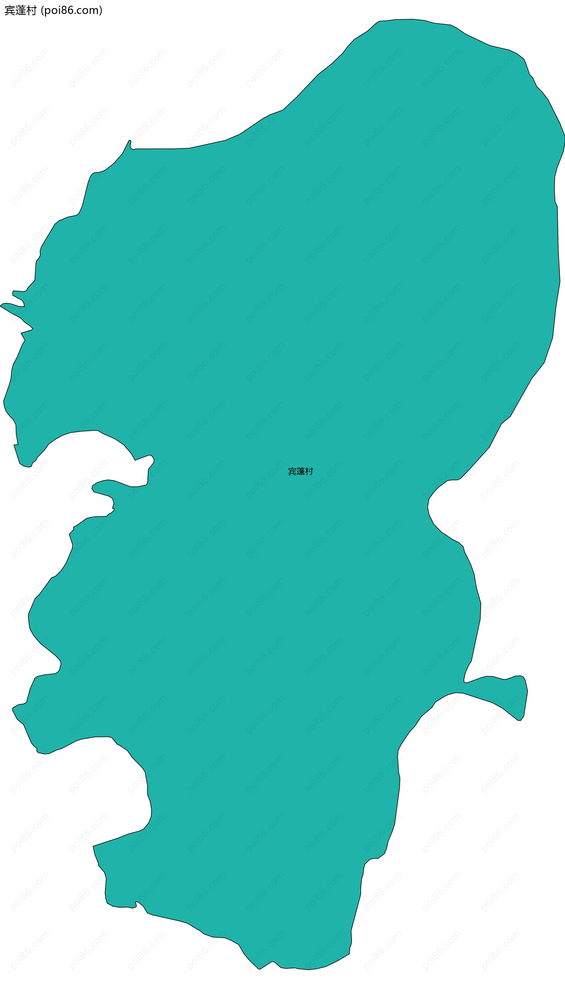 宾蓬村边界地图