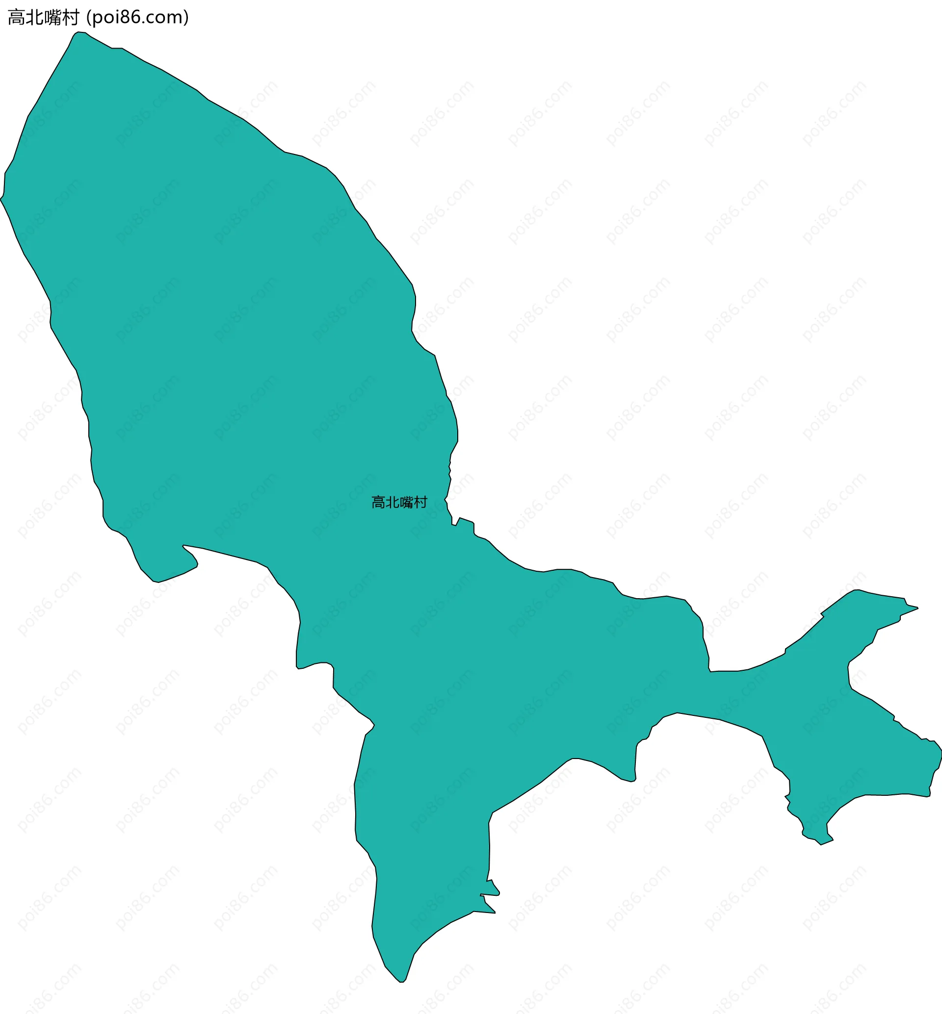 高北嘴村边界地图