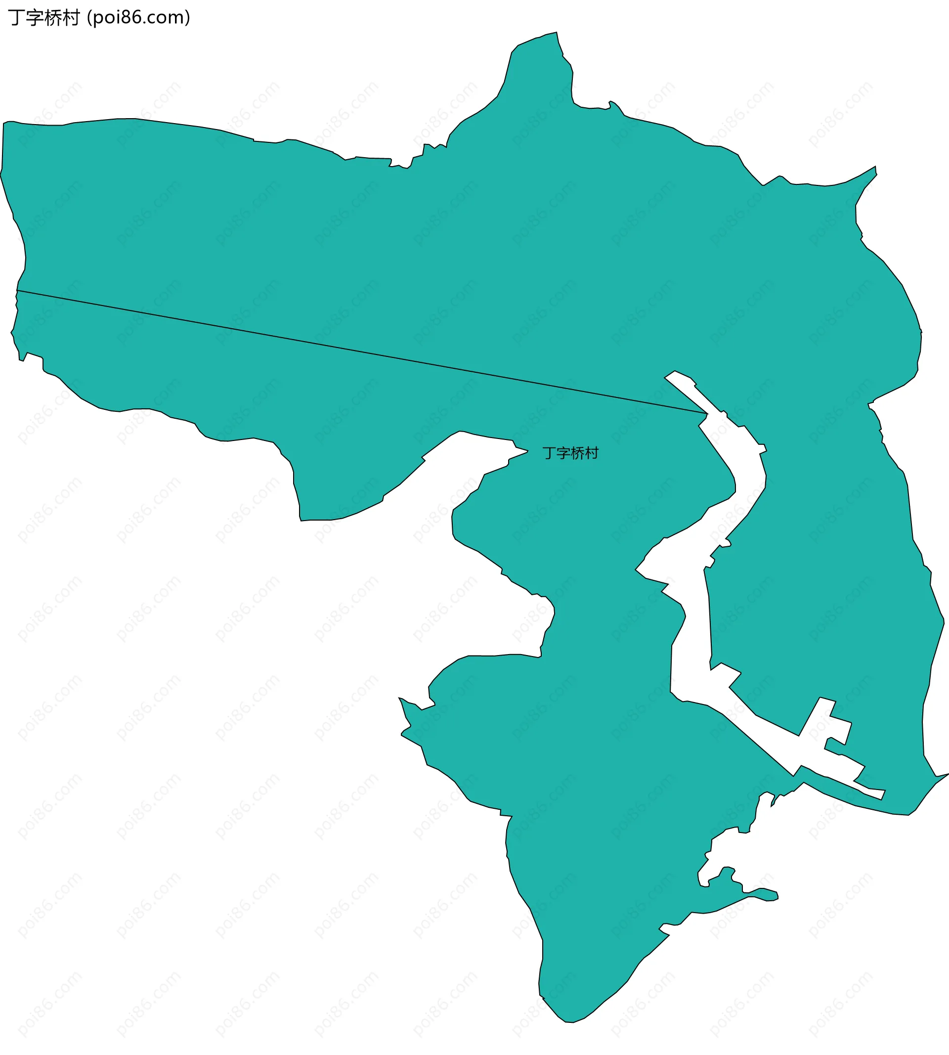 丁字桥村边界地图
